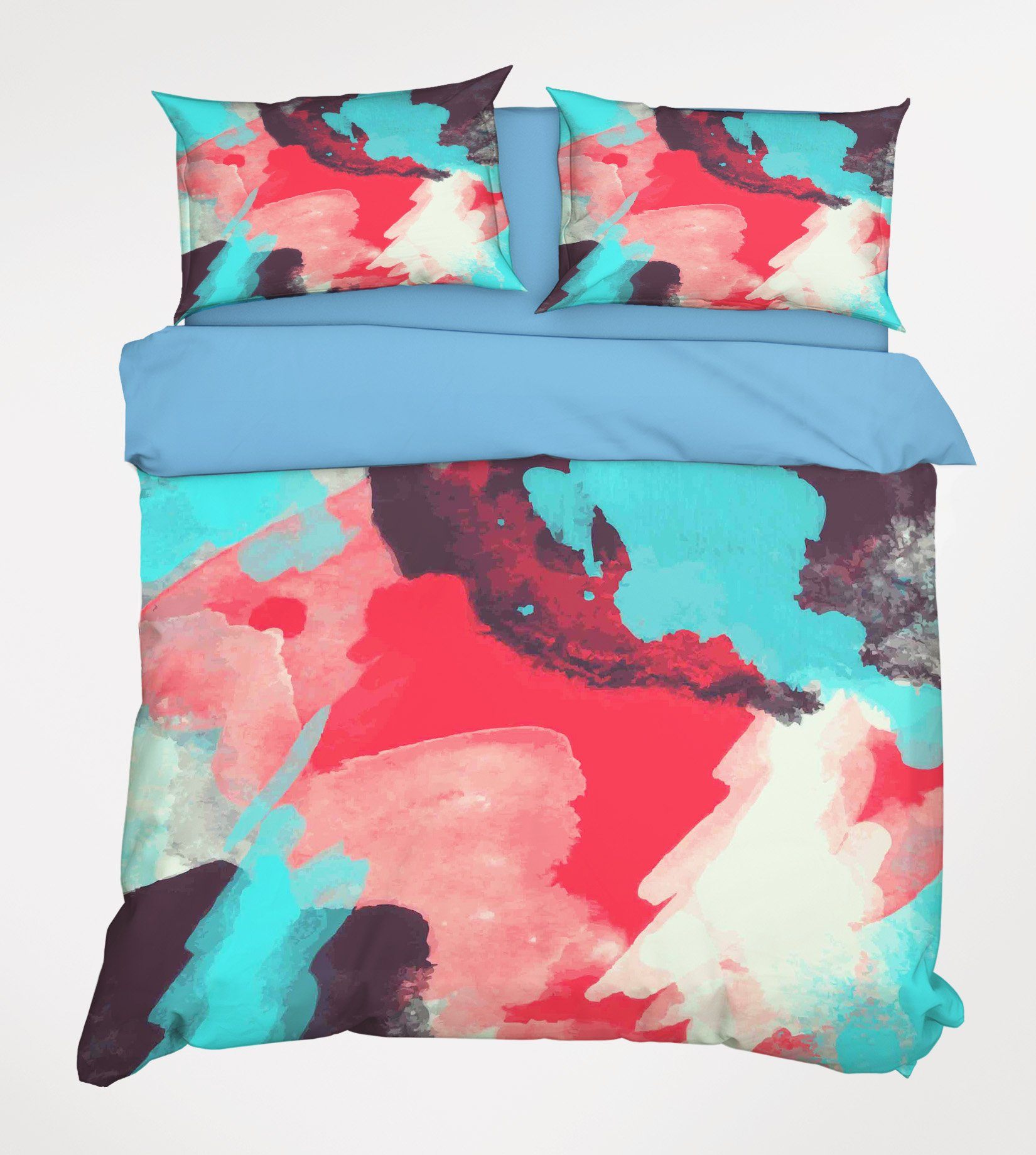 3D Ink Color 072 Bed Pillowcases Quilt Wallpaper AJ Wallpaper 