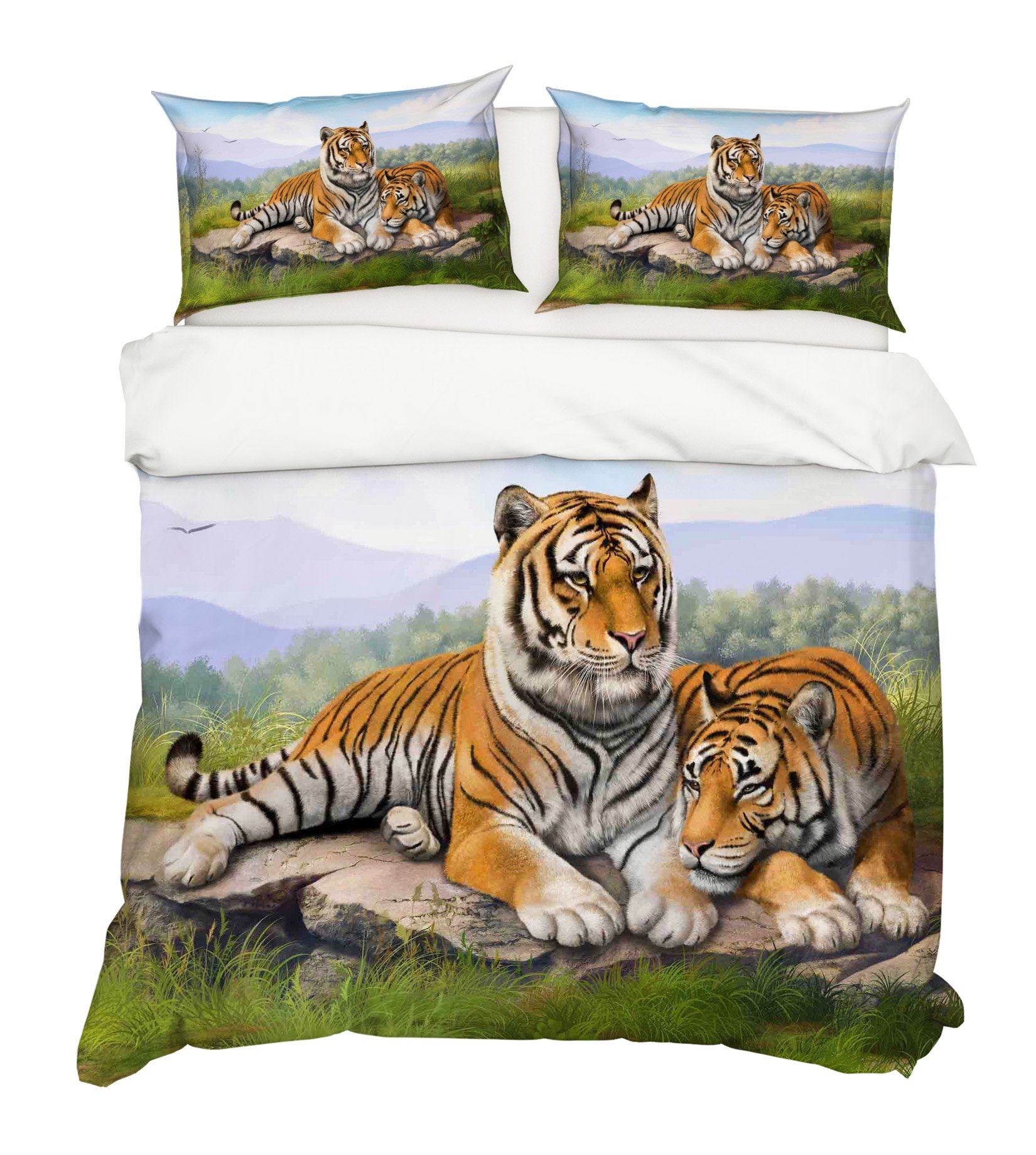 3D Mountain Tiger 113 Bed Pillowcases Quilt Wallpaper AJ Wallpaper 