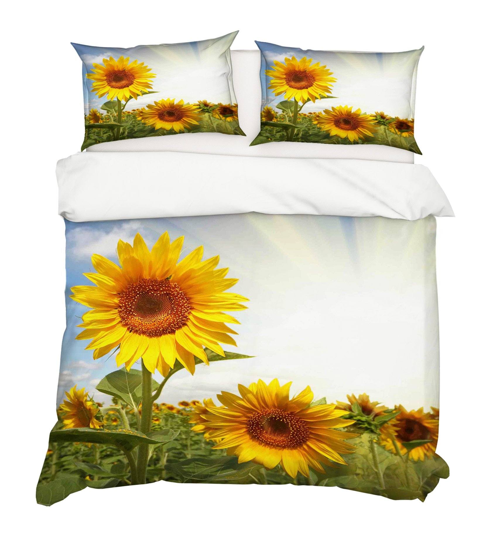 3D Sunshine Sunflower 130 Bed Pillowcases Quilt Wallpaper AJ Wallpaper 