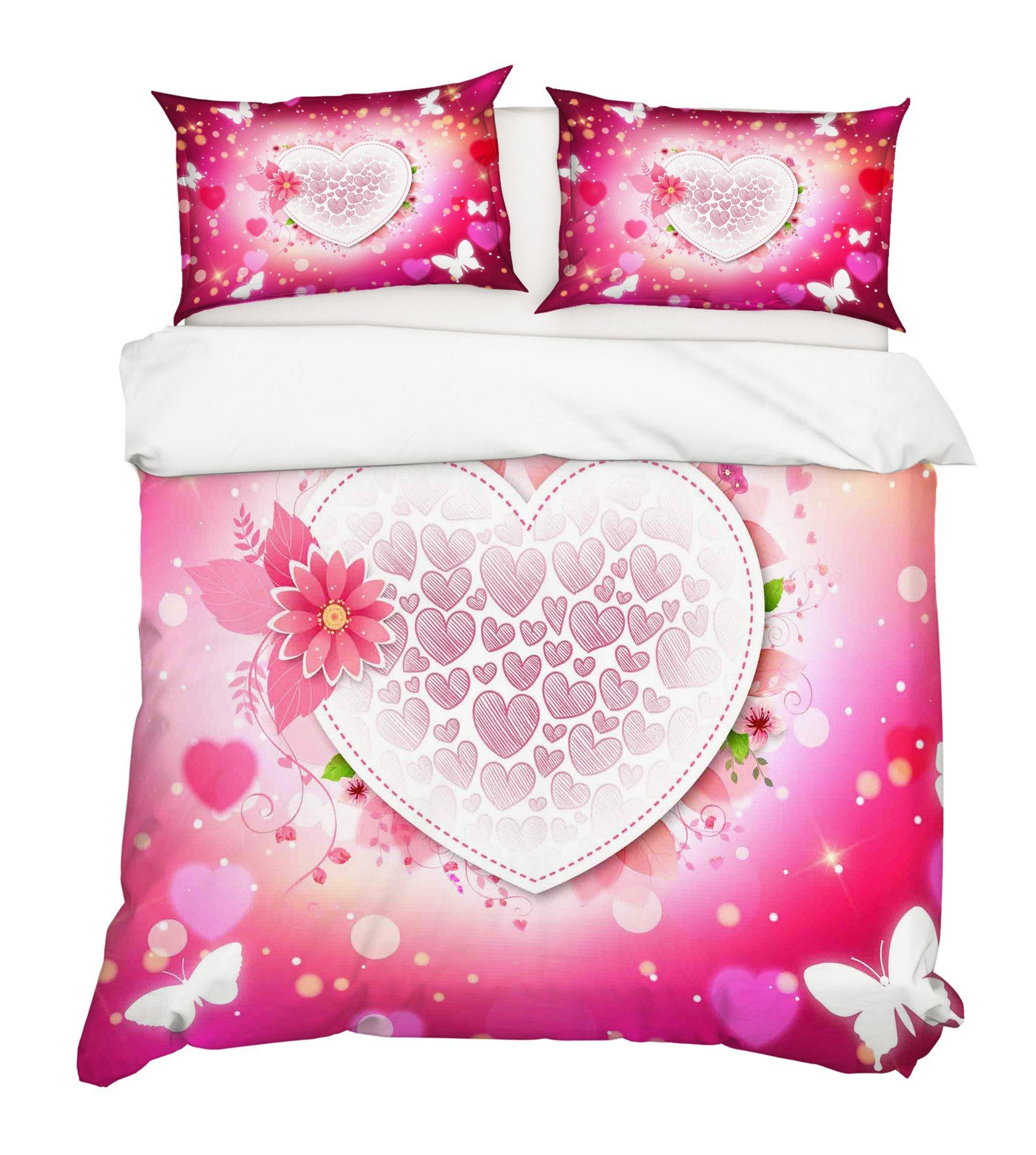 3D Pink Love 238 Bed Pillowcases Quilt Wallpaper AJ Wallpaper 