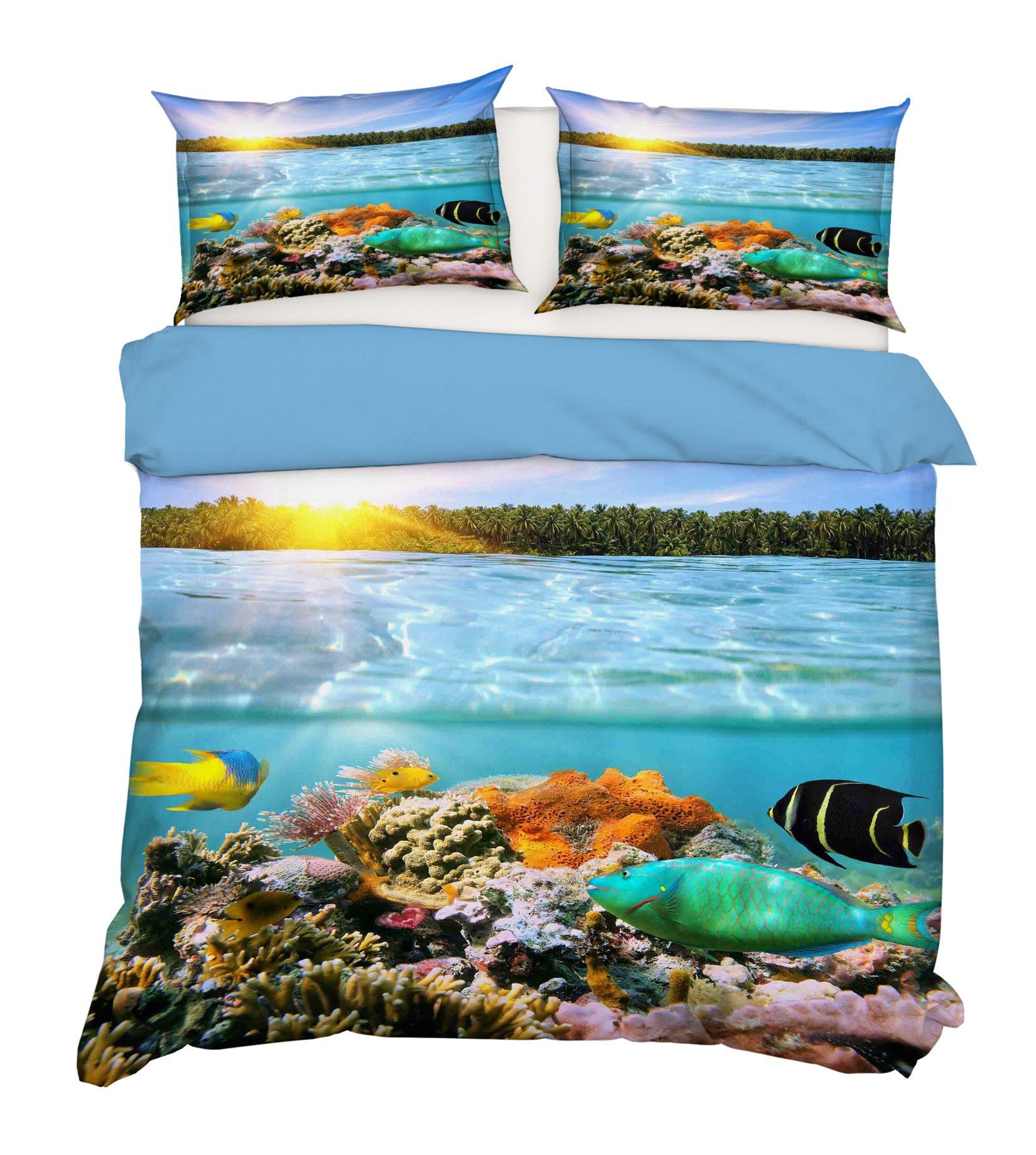 3D Sunshine Coral 006 Bed Pillowcases Quilt Wallpaper AJ Wallpaper 