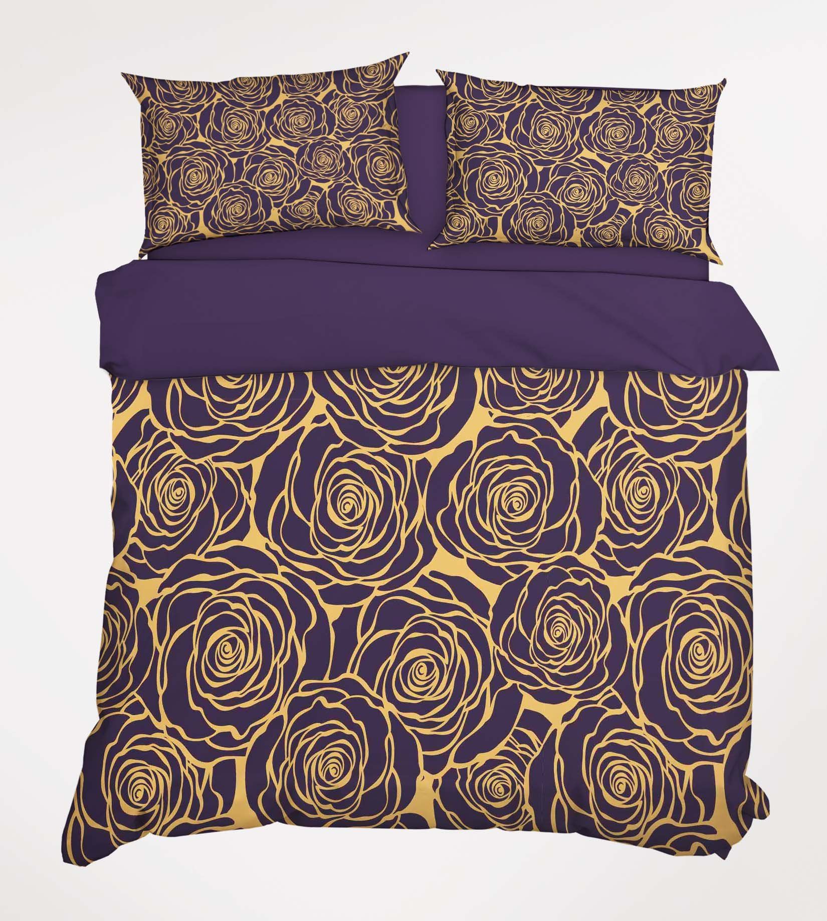 3D Roses Pattern 208 Bed Pillowcases Quilt Wallpaper AJ Wallpaper 