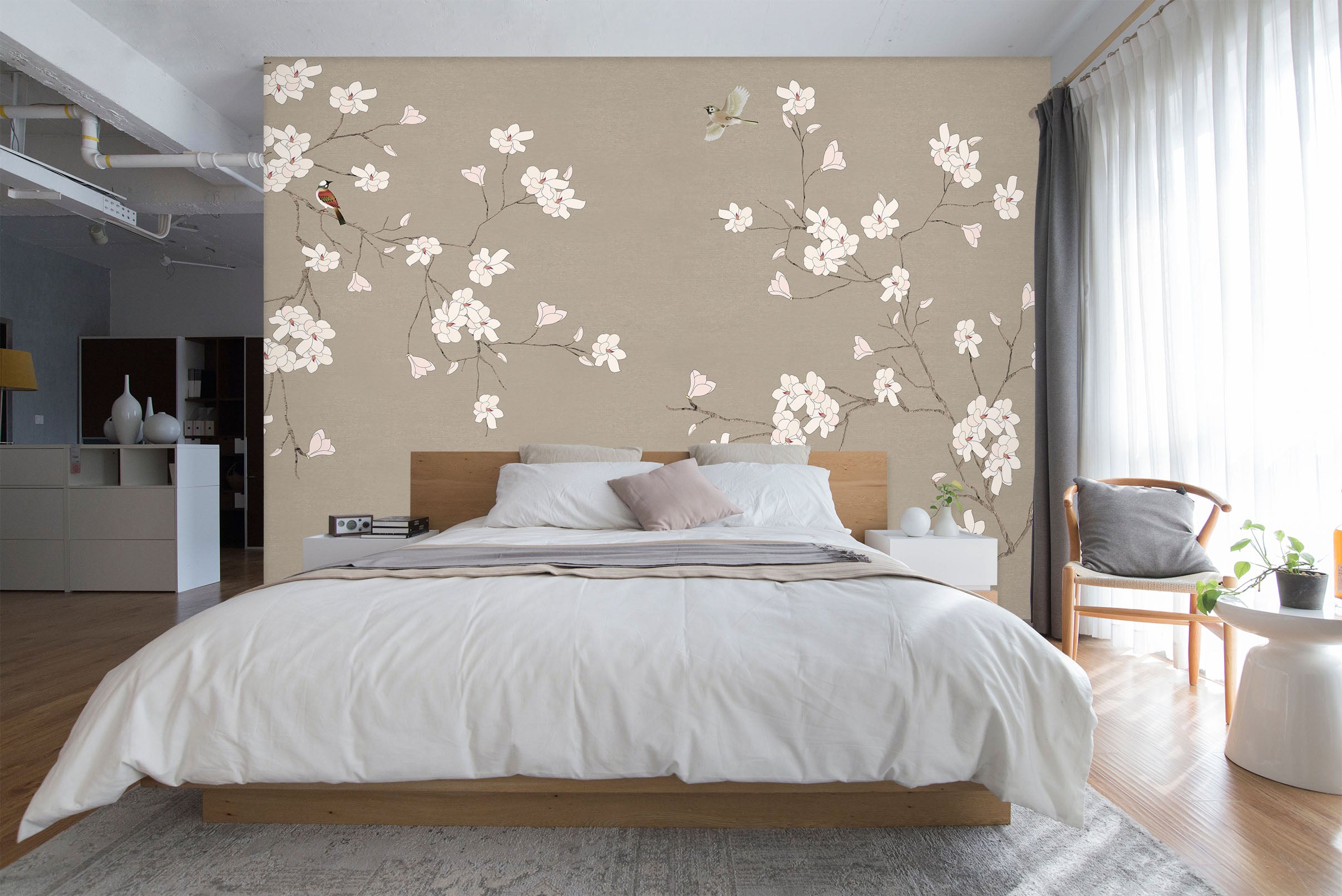 3D Pink Flowers 1442 Wall Murals