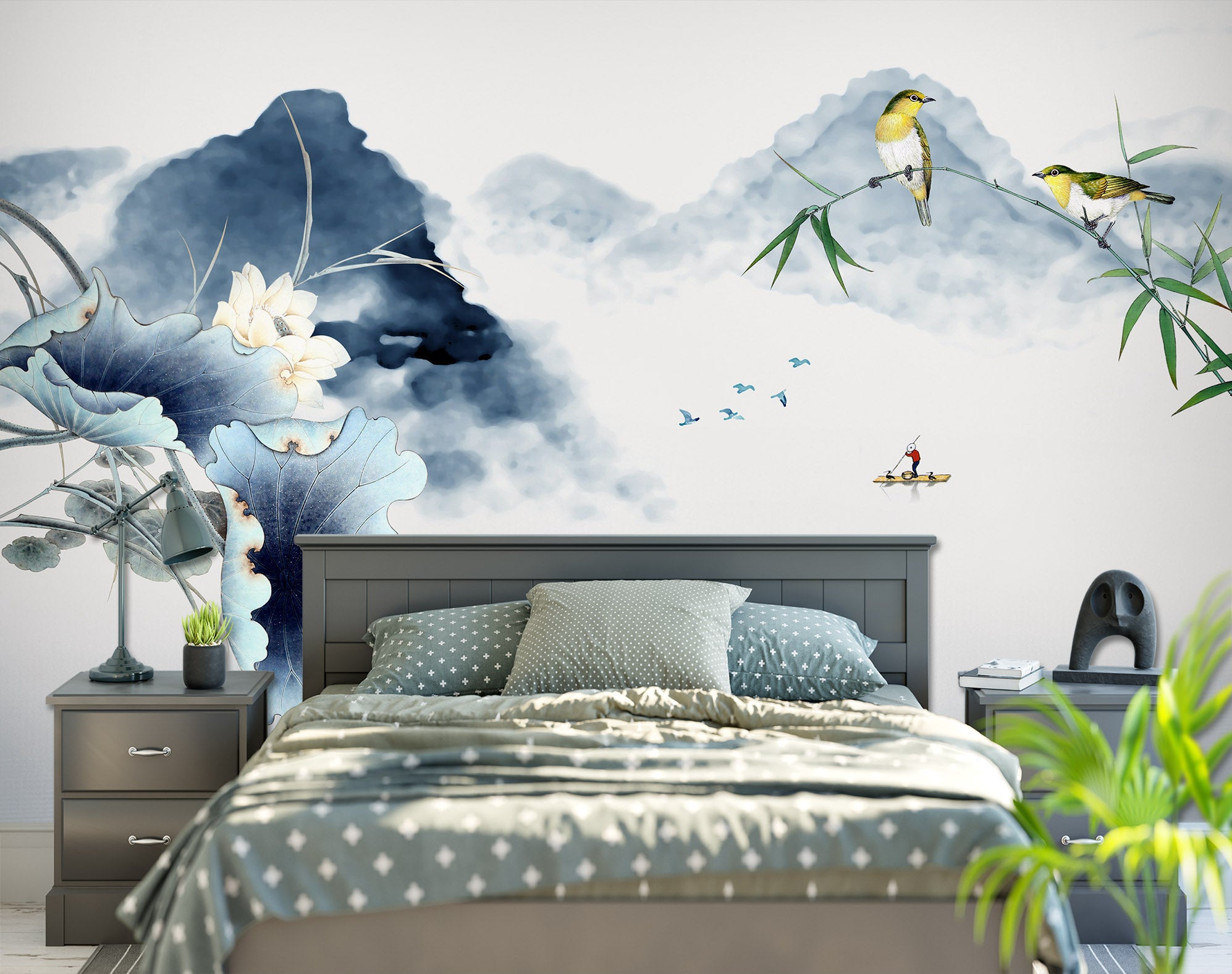 3D Hand Drawn Valley 1408 Wall Murals