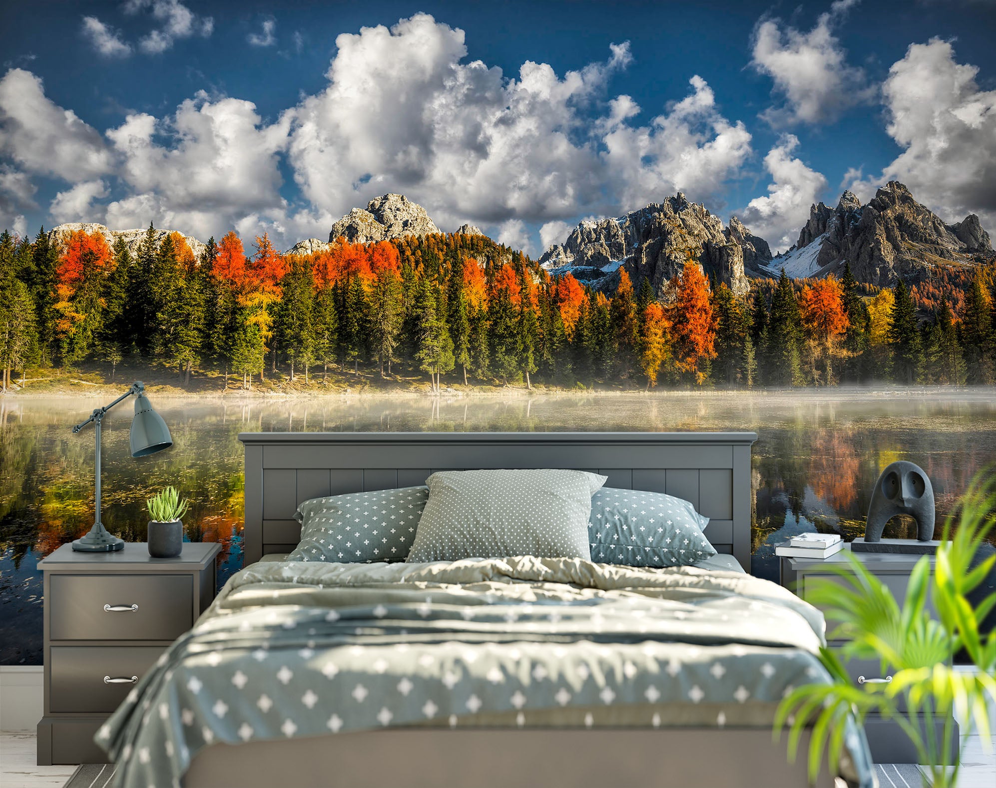 3D Forest Lake 1407 Marco Carmassi Wall Mural Wall Murals