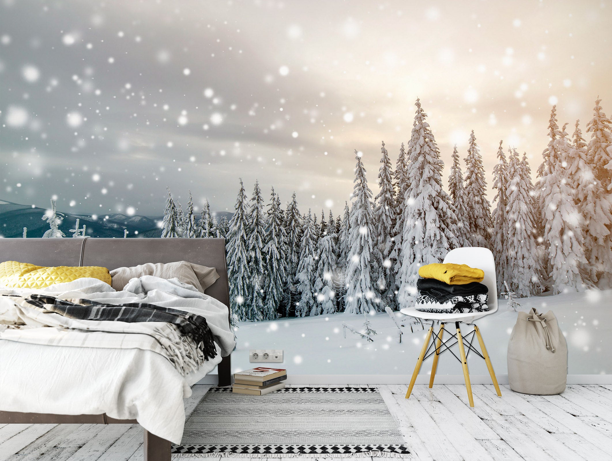 3D Snow Forest 58046 Wall Murals