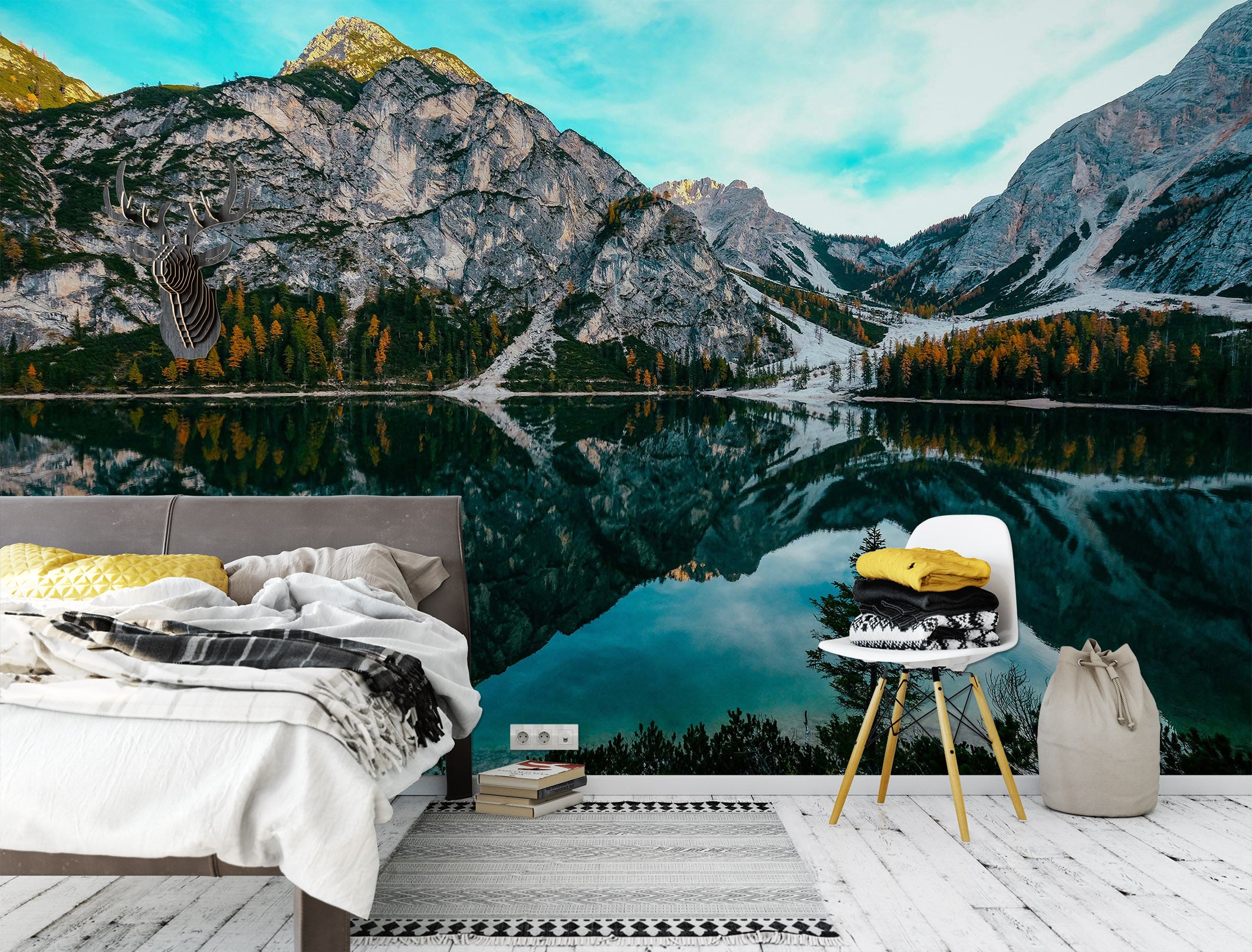 3D Valley Lake 2032 Wall Murals