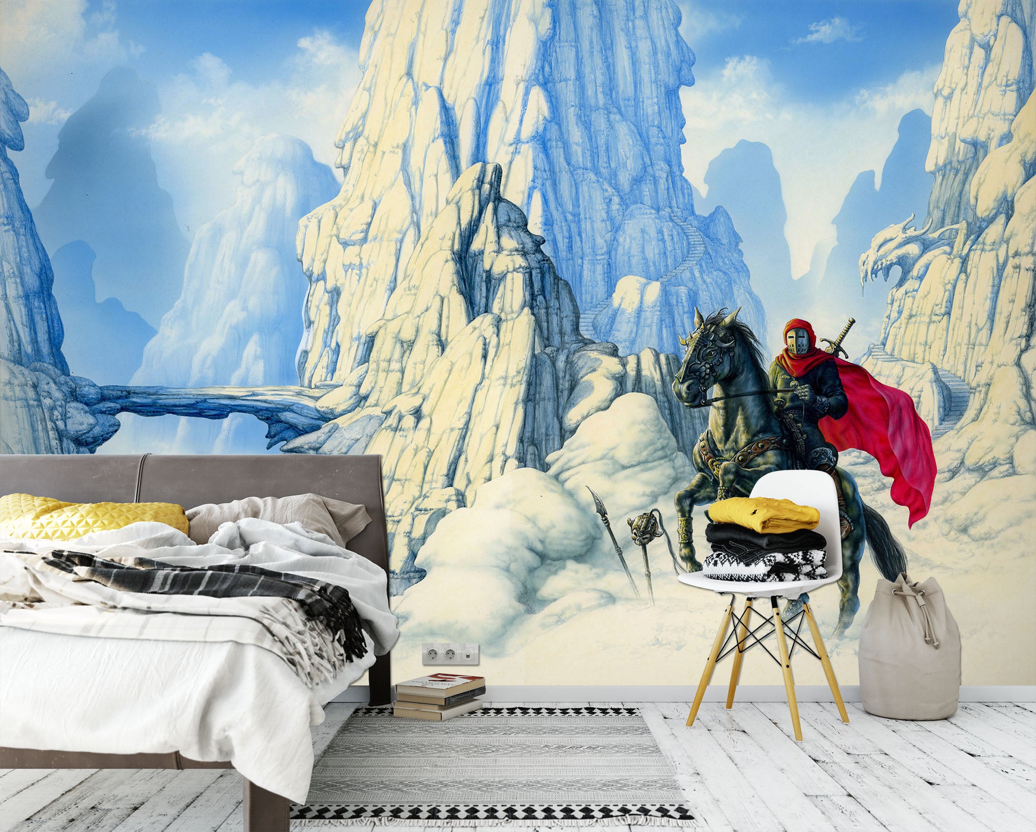 3D Snow Mountain 1399 Ciruelo Wall Mural Wall Murals