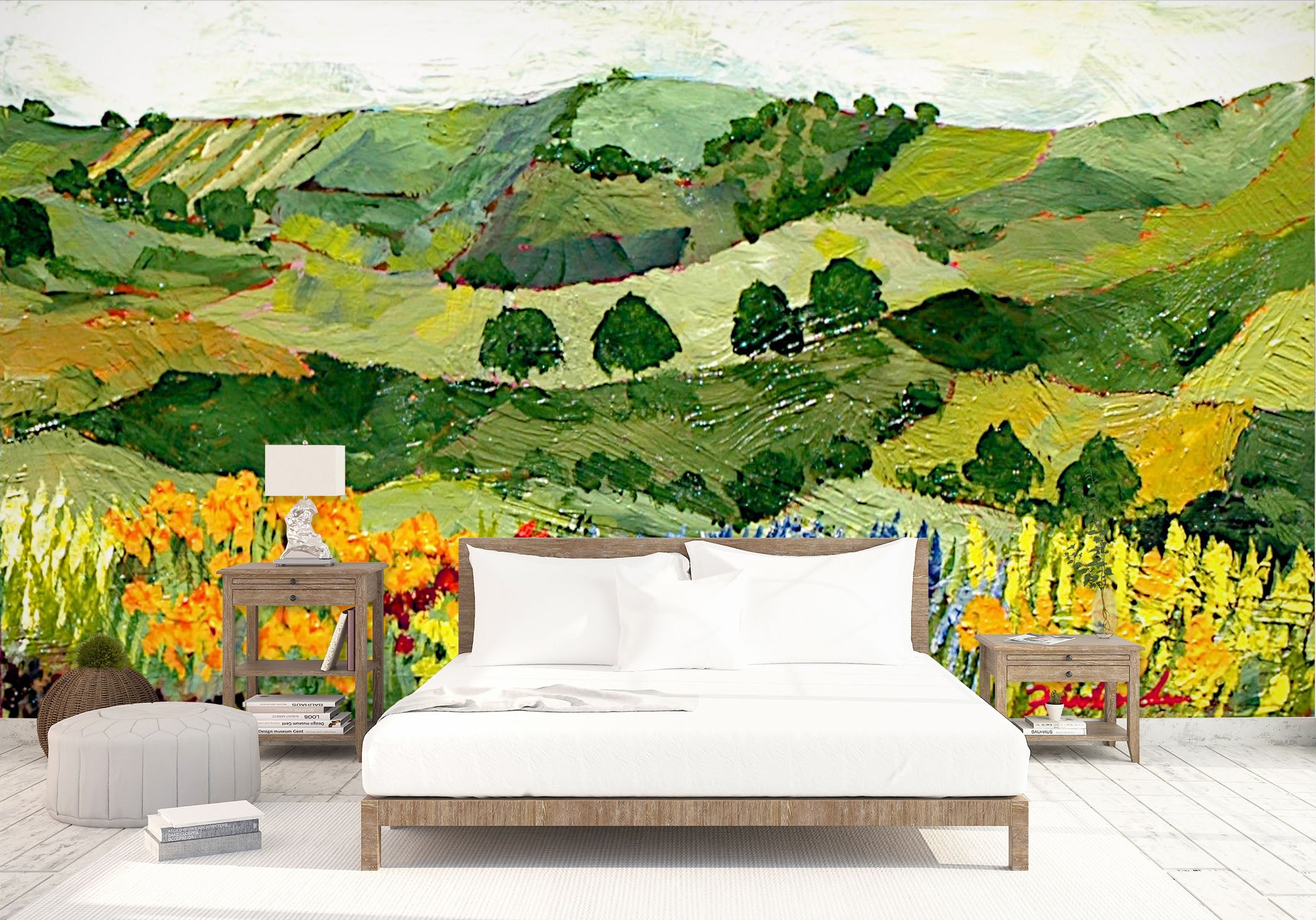 3D Colorful Garden 128 Allan P. Friedlander Wall Mural Wall Murals