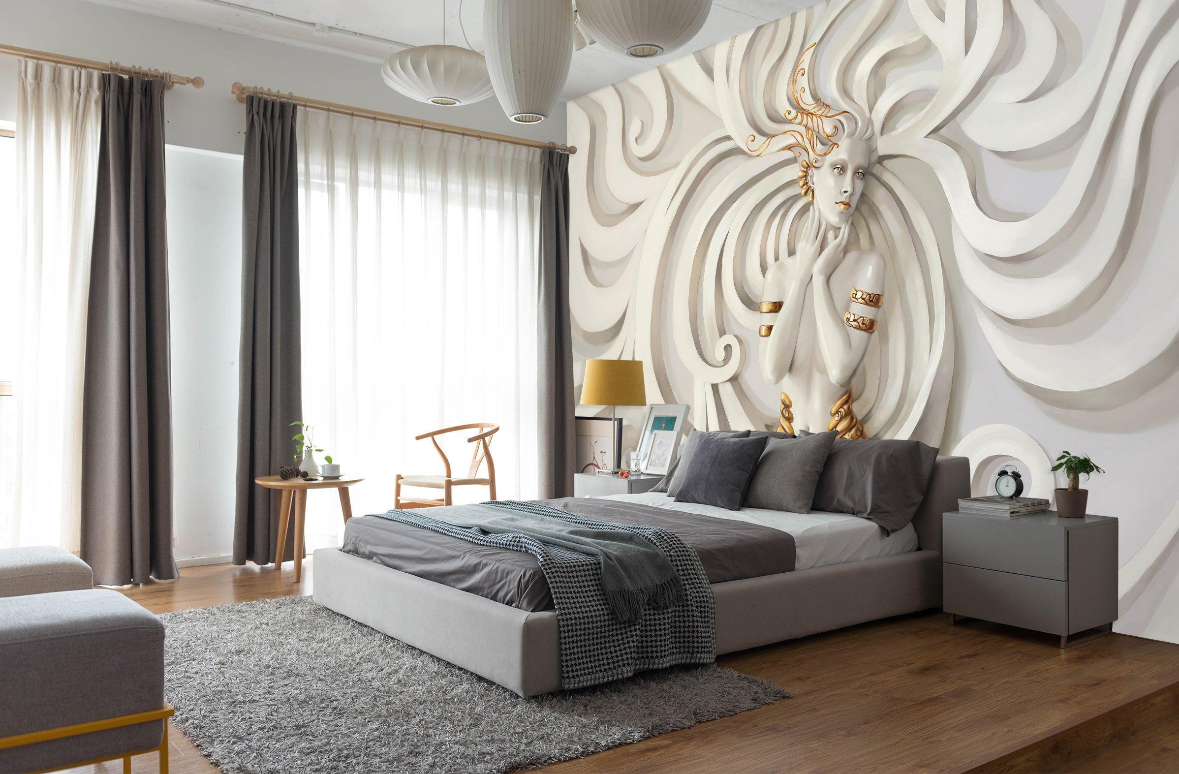 3D Female Sculpture 1117 Wall Murals