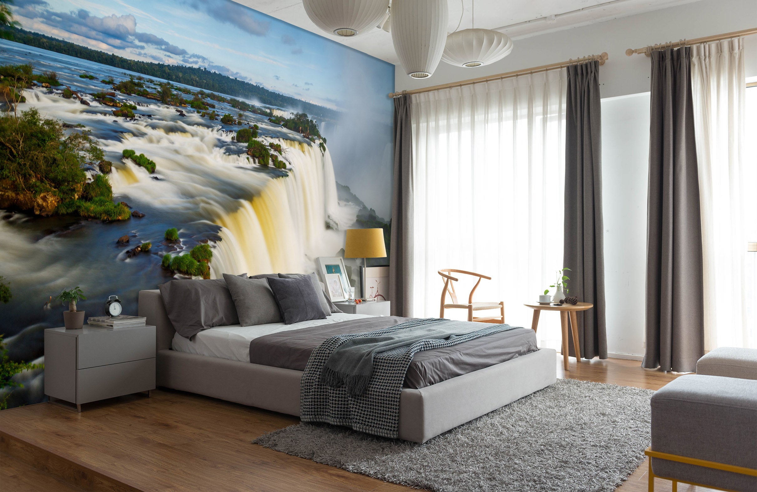 3D White Waterfall 1106 Wall Murals