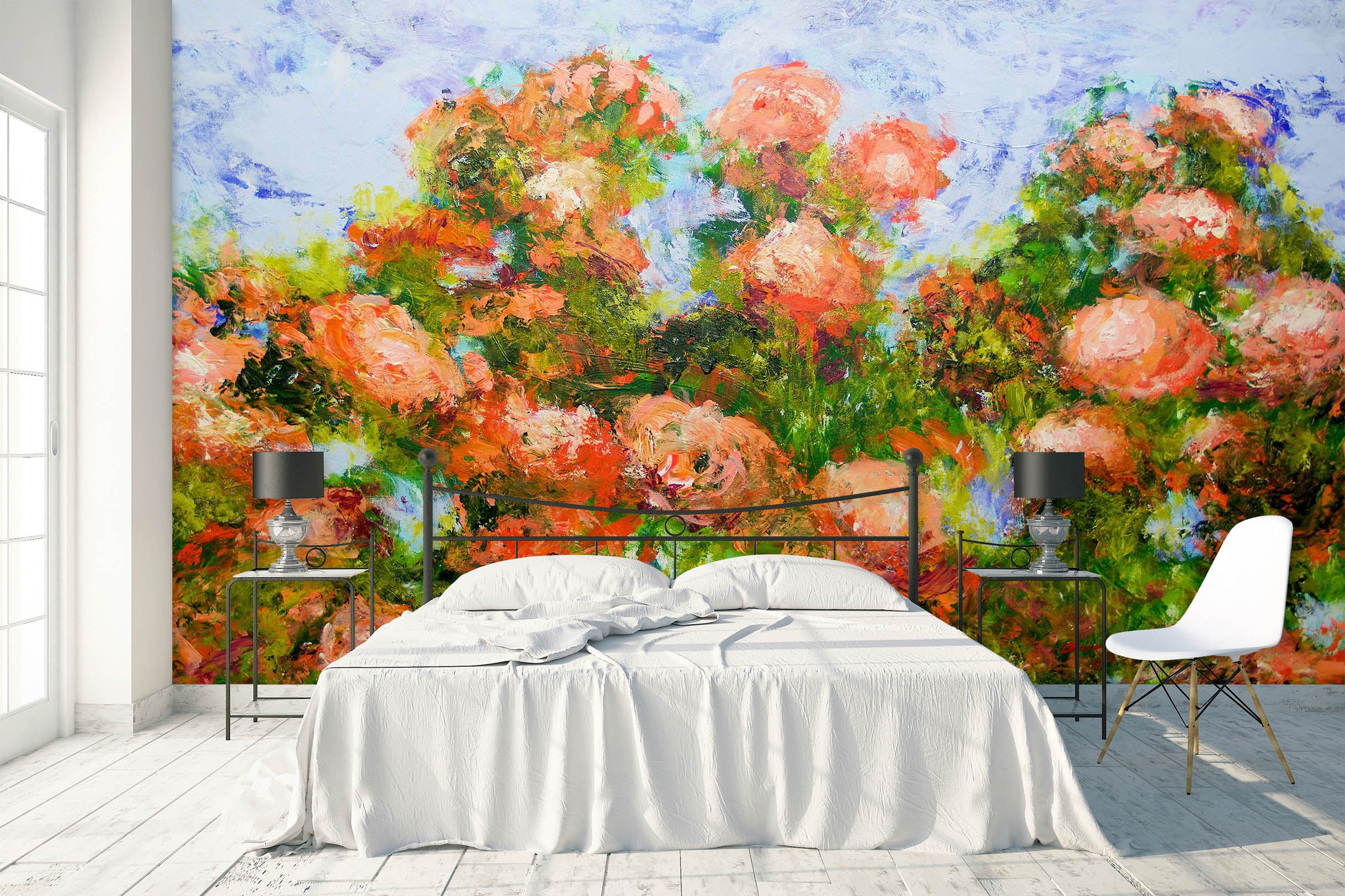 3D Painted Flowers 241 Allan P. Friedlander Wall Mural Wall Murals