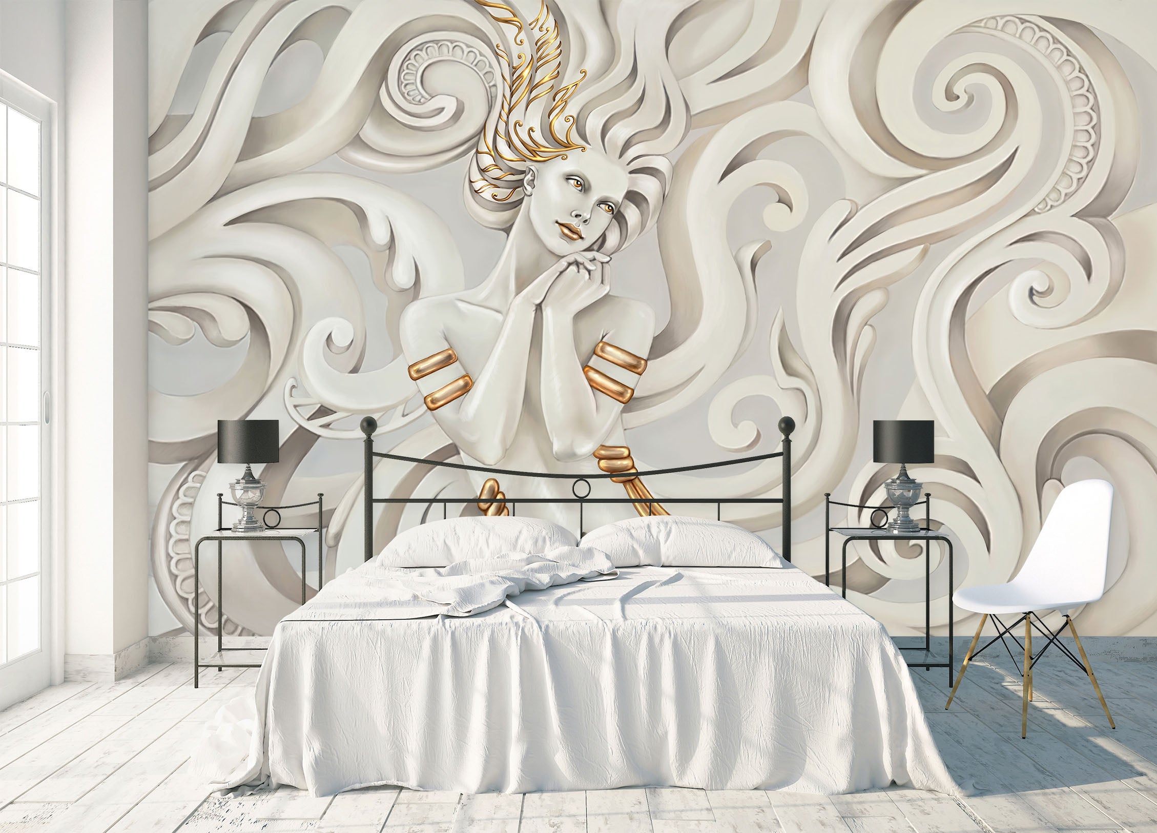 3D Sculpture Beauty 1129 Wall Murals