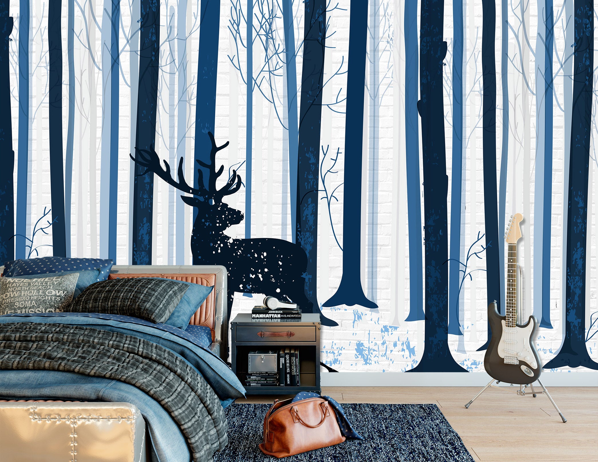 3D Night Forest 1457 Wall Murals