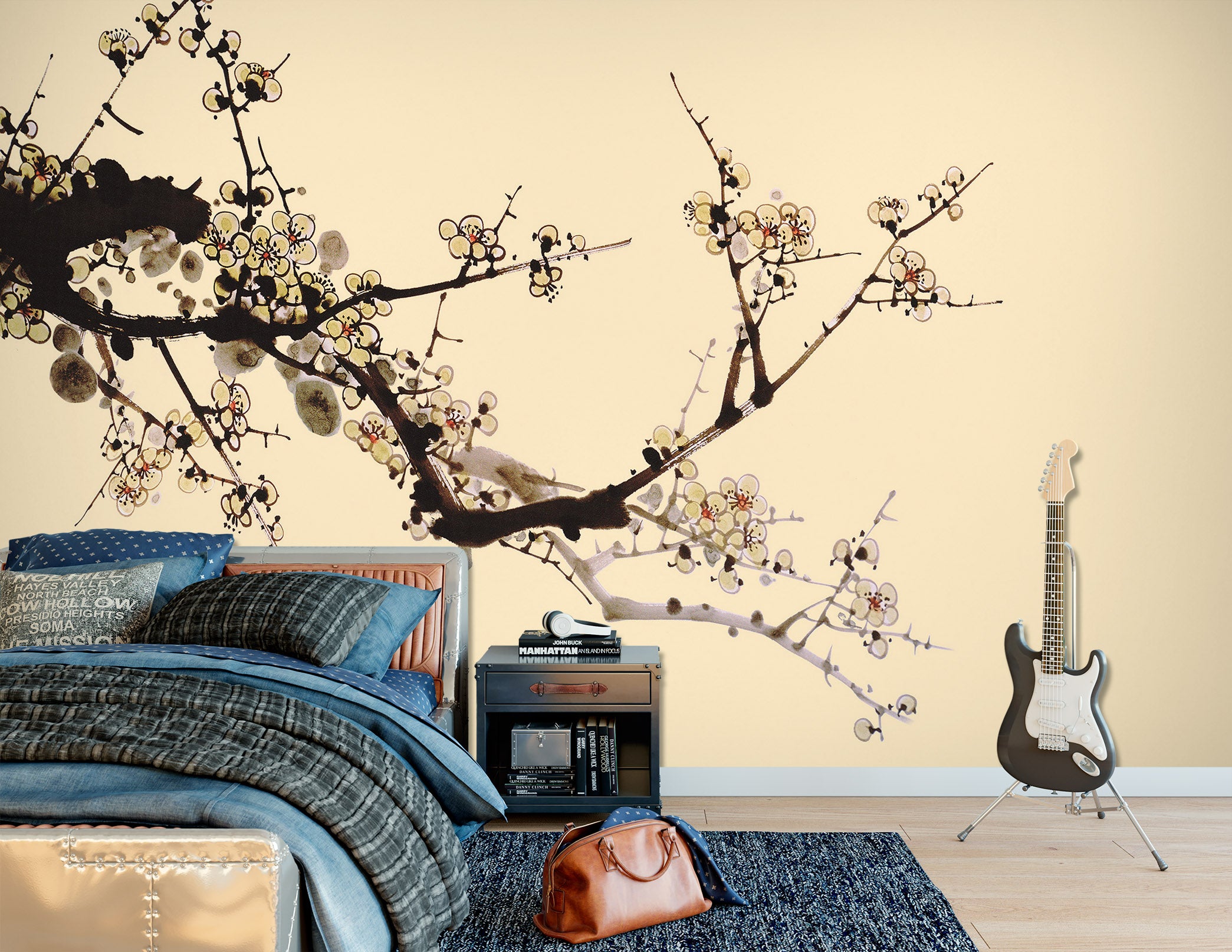 3D Black Branches 1609 Wall Murals