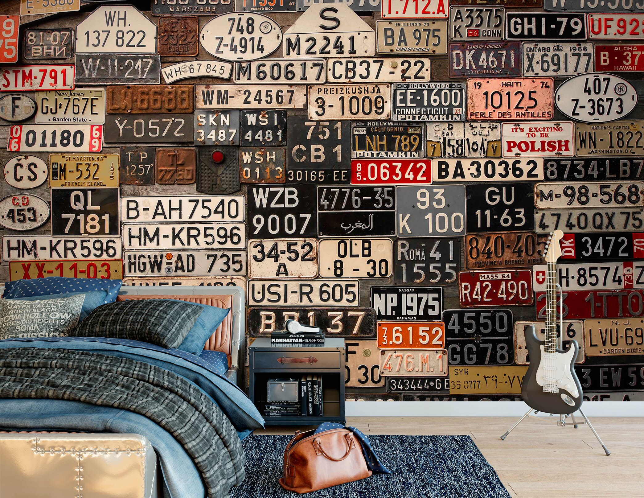 3D License Plate Number 1614 Wall Murals Wallpaper AJ Wallpaper 2 