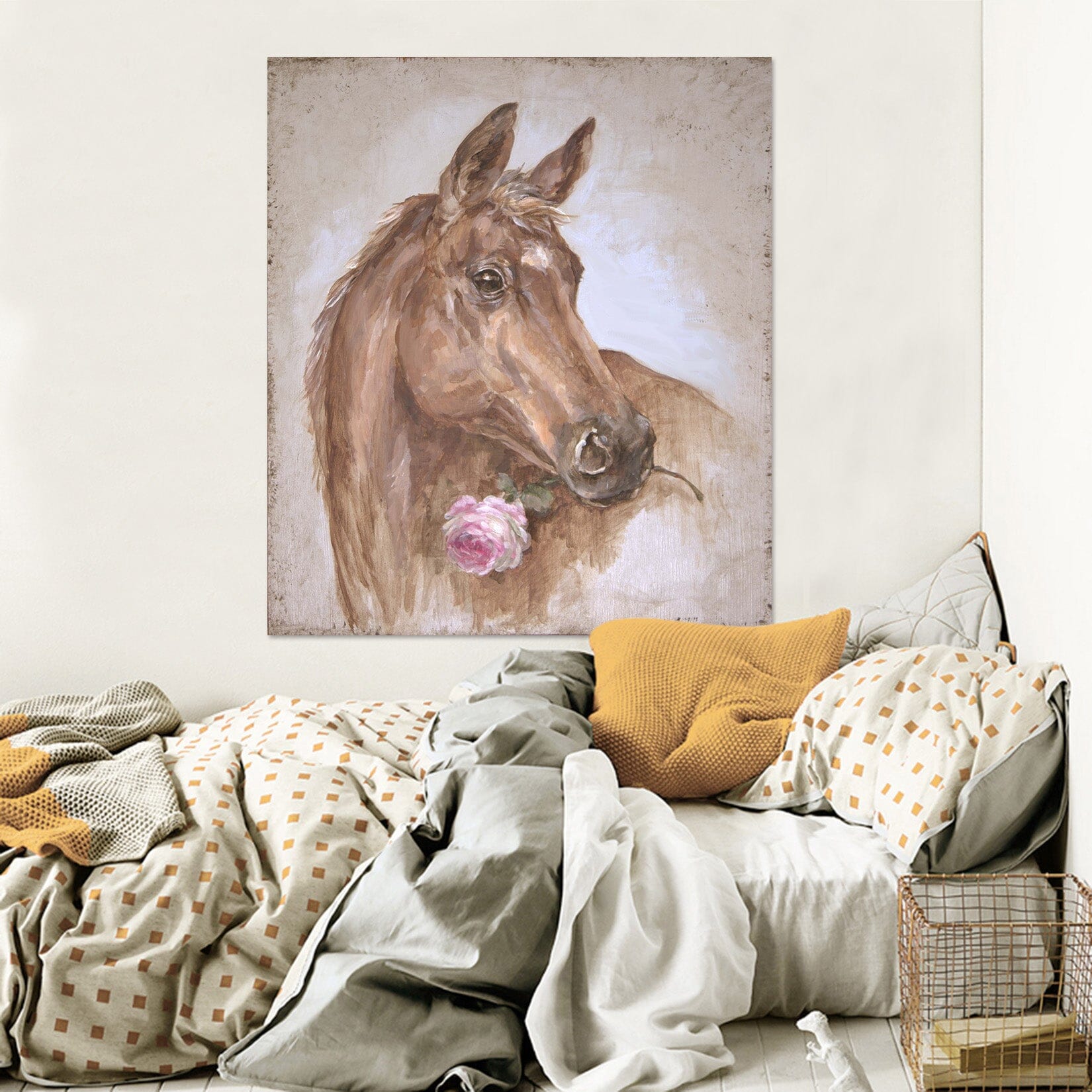 3D Rose Horse 018 Debi Coules Wall Sticker Wallpaper AJ Wallpaper 2 