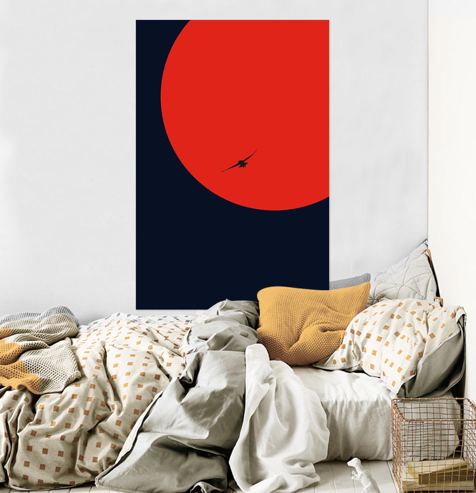 3D Red Sun 190 Boris Draschoff Wall Sticker