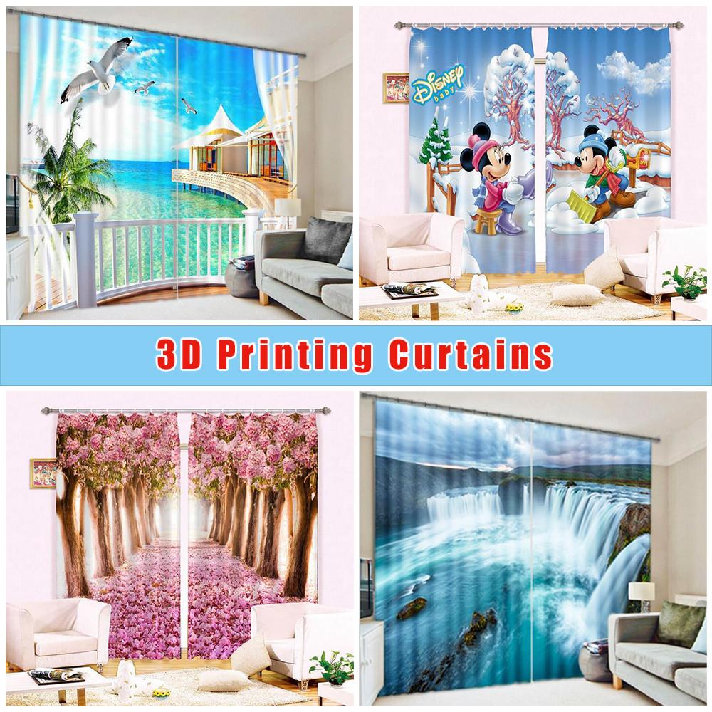 3D Lake Hanging Leaves 857 Curtains Drapes Wallpaper AJ Wallpaper 