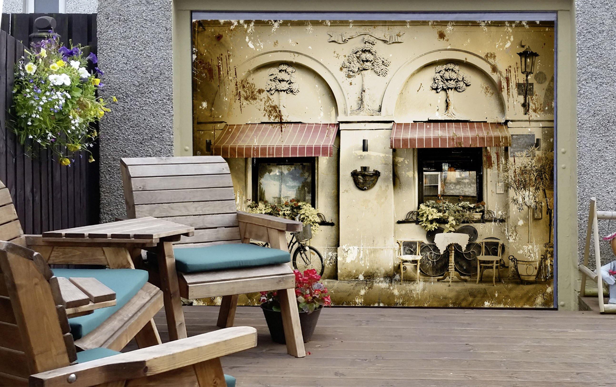 3D City Mottled Photo 315 Garage Door Mural Wallpaper AJ Wallpaper 