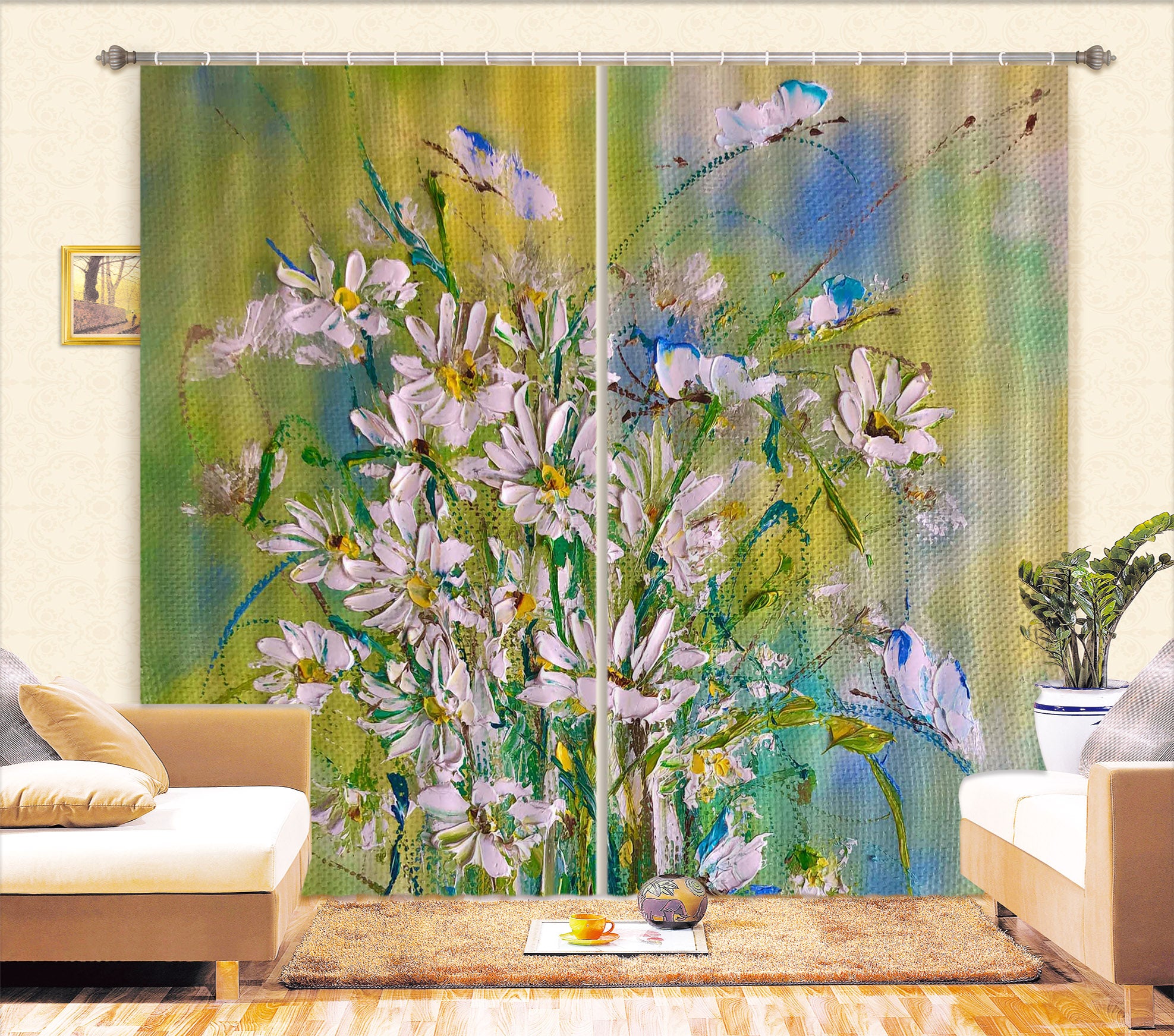 3D Painted Bouquet 2331 Skromova Marina Curtain Curtains Drapes