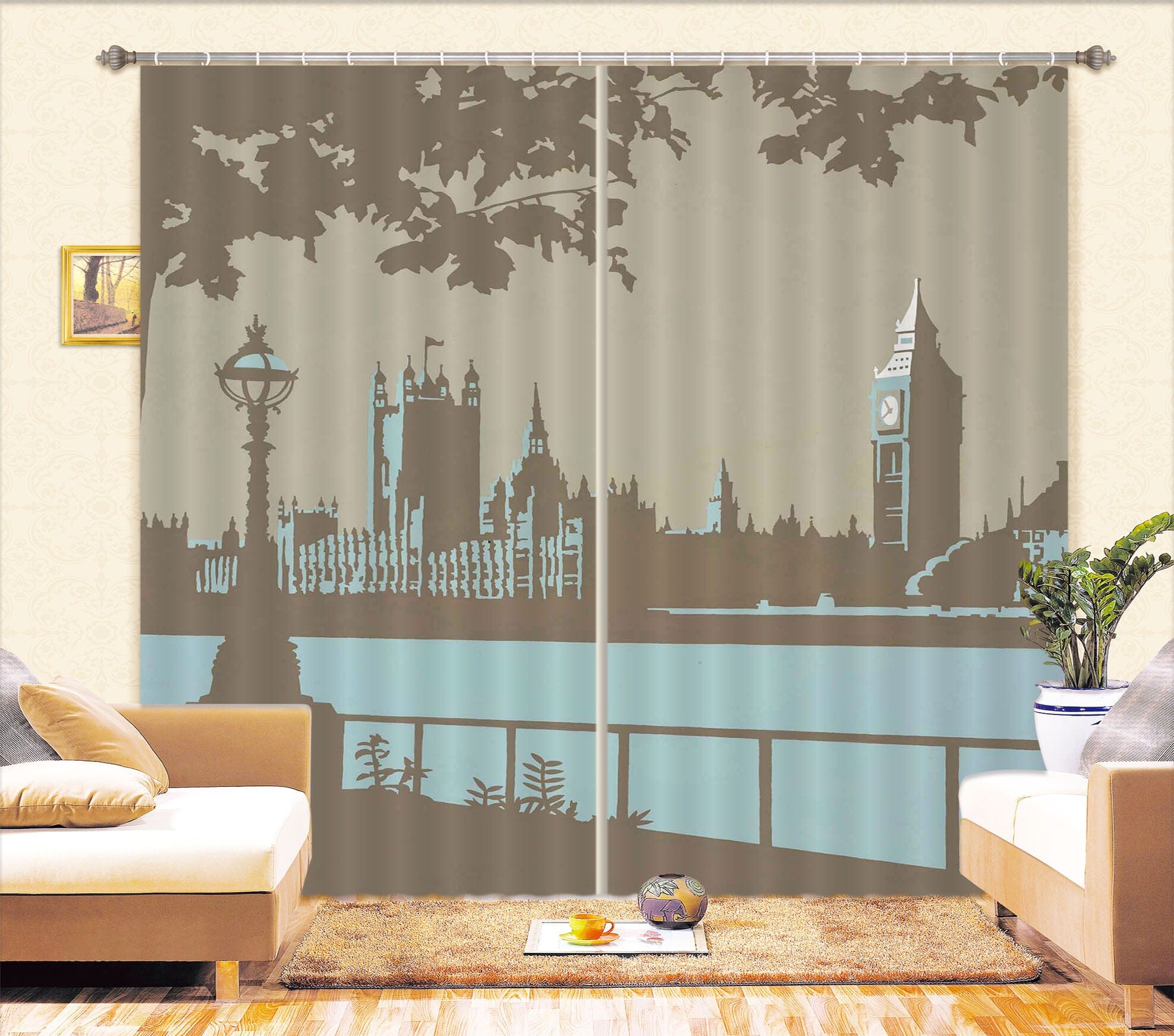 3D London 116 Steve Read Curtain Curtains Drapes Curtains AJ Creativity Home 