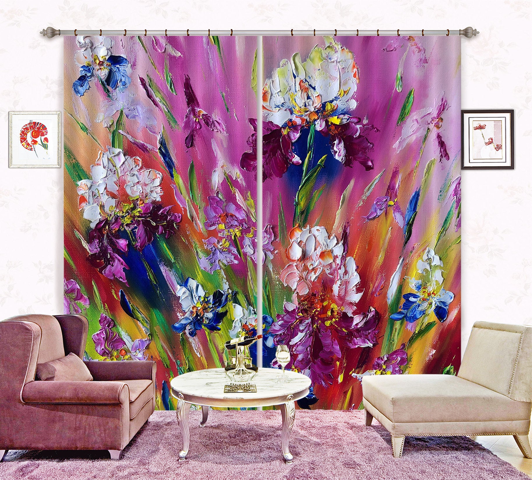 3D Flowers And Plants 2405 Skromova Marina Curtain Curtains Drapes