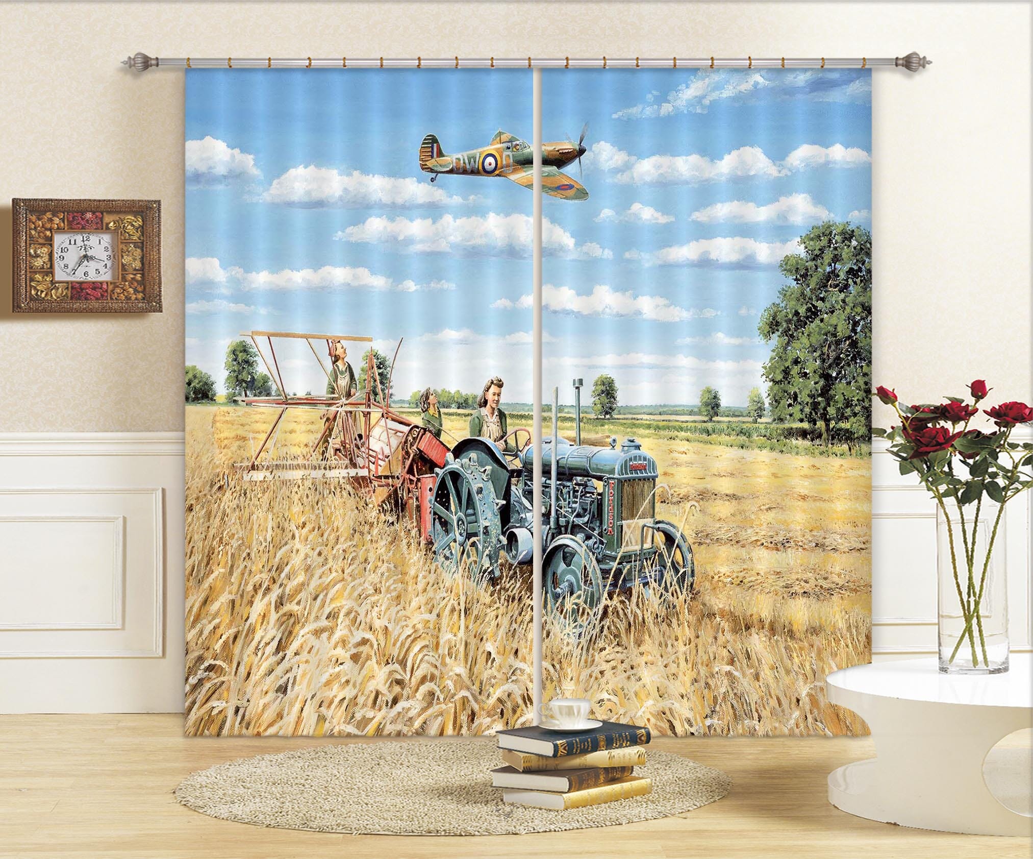 3D Harvesting Victory 069 Trevor Mitchell Curtain Curtains Drapes Curtains AJ Creativity Home 