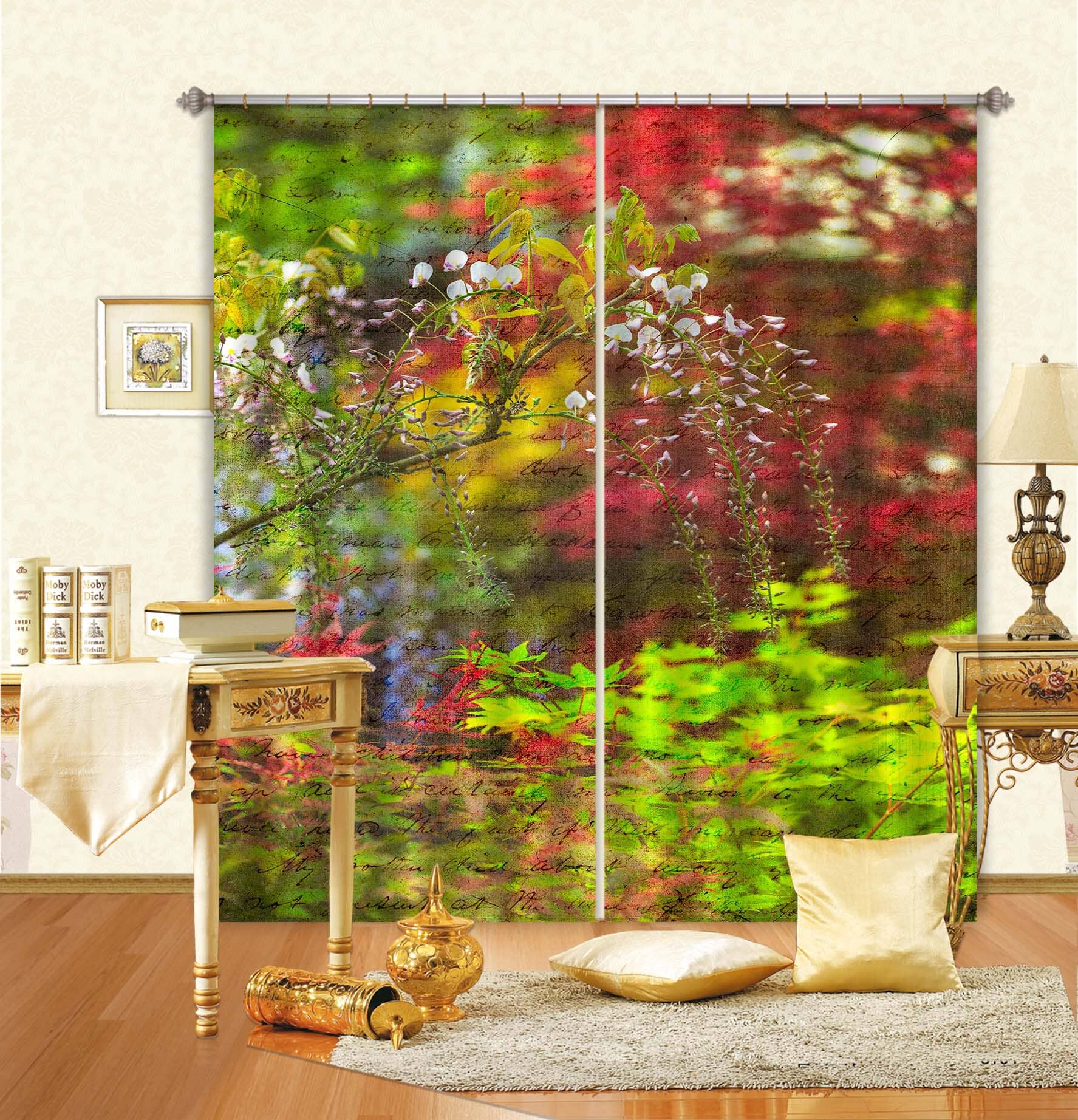 3D Spring Flower 009 Assaf Frank Curtain Curtains Drapes Curtains AJ Creativity Home 