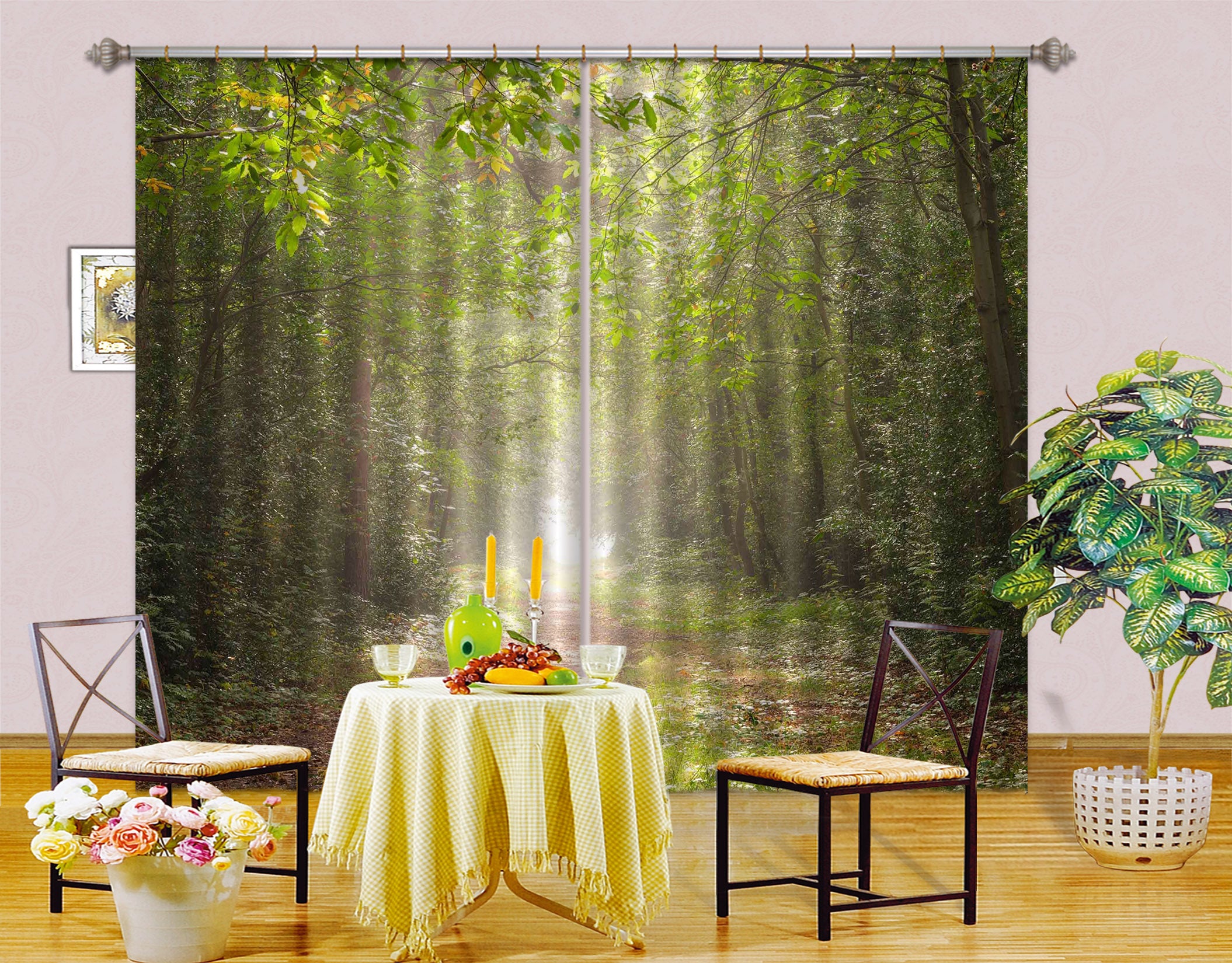 3D Sunshine Trees 6401 Assaf Frank Curtain Curtains Drapes