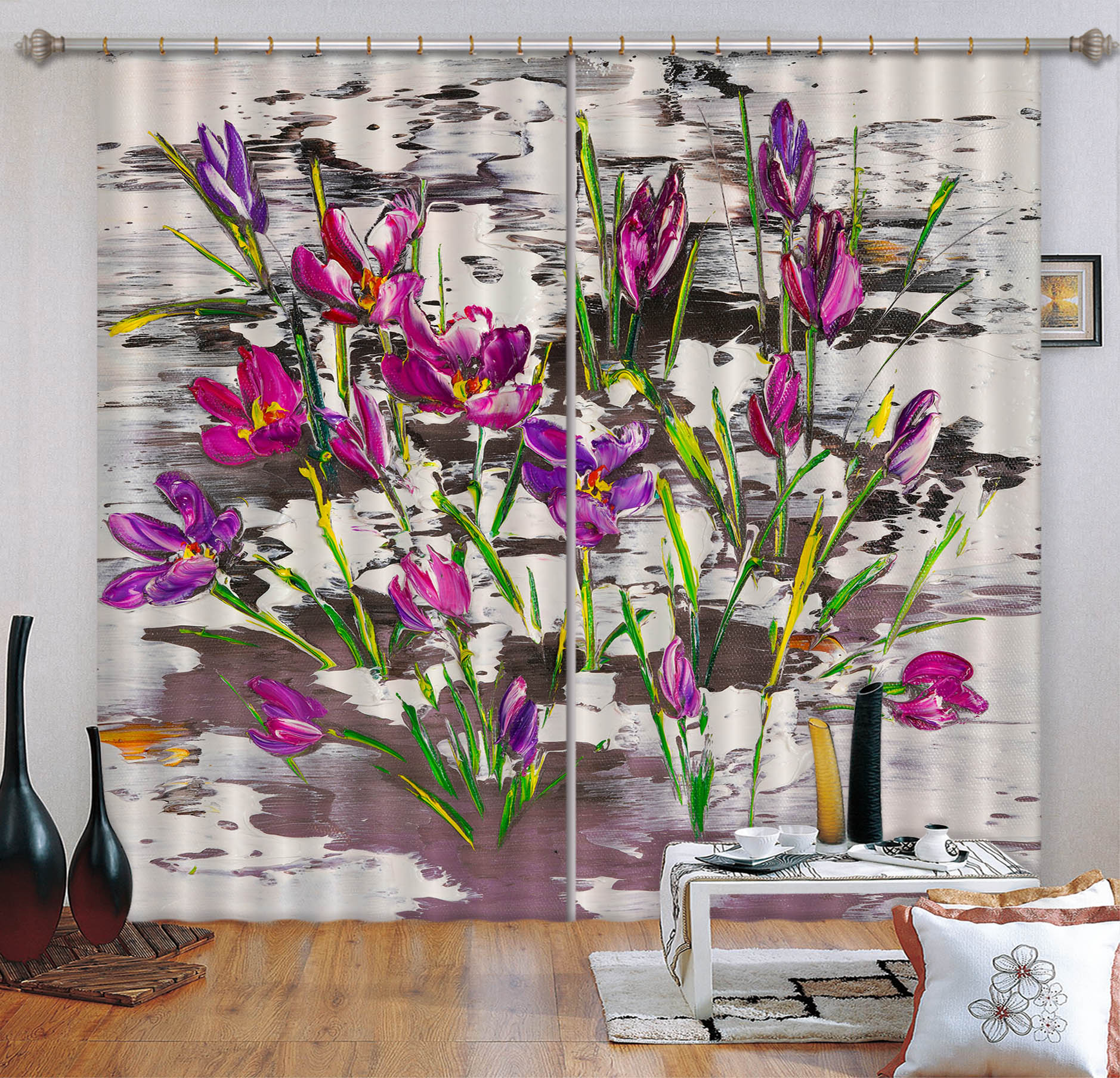 3D Cute Wildflowers 2324 Skromova Marina Curtain Curtains Drapes