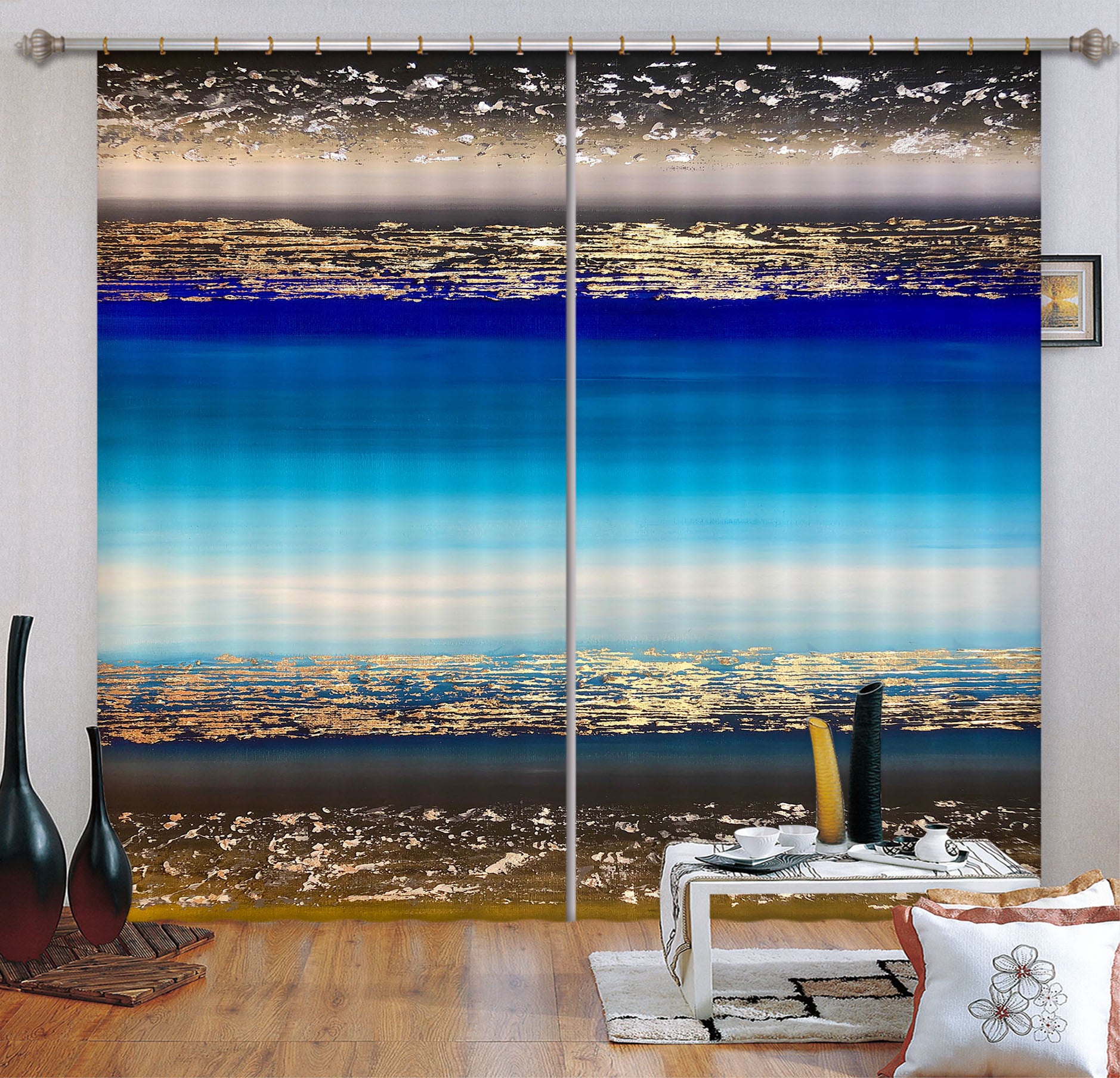 3D Sea Horizon 2366 Skromova Marina Curtain Curtains Drapes