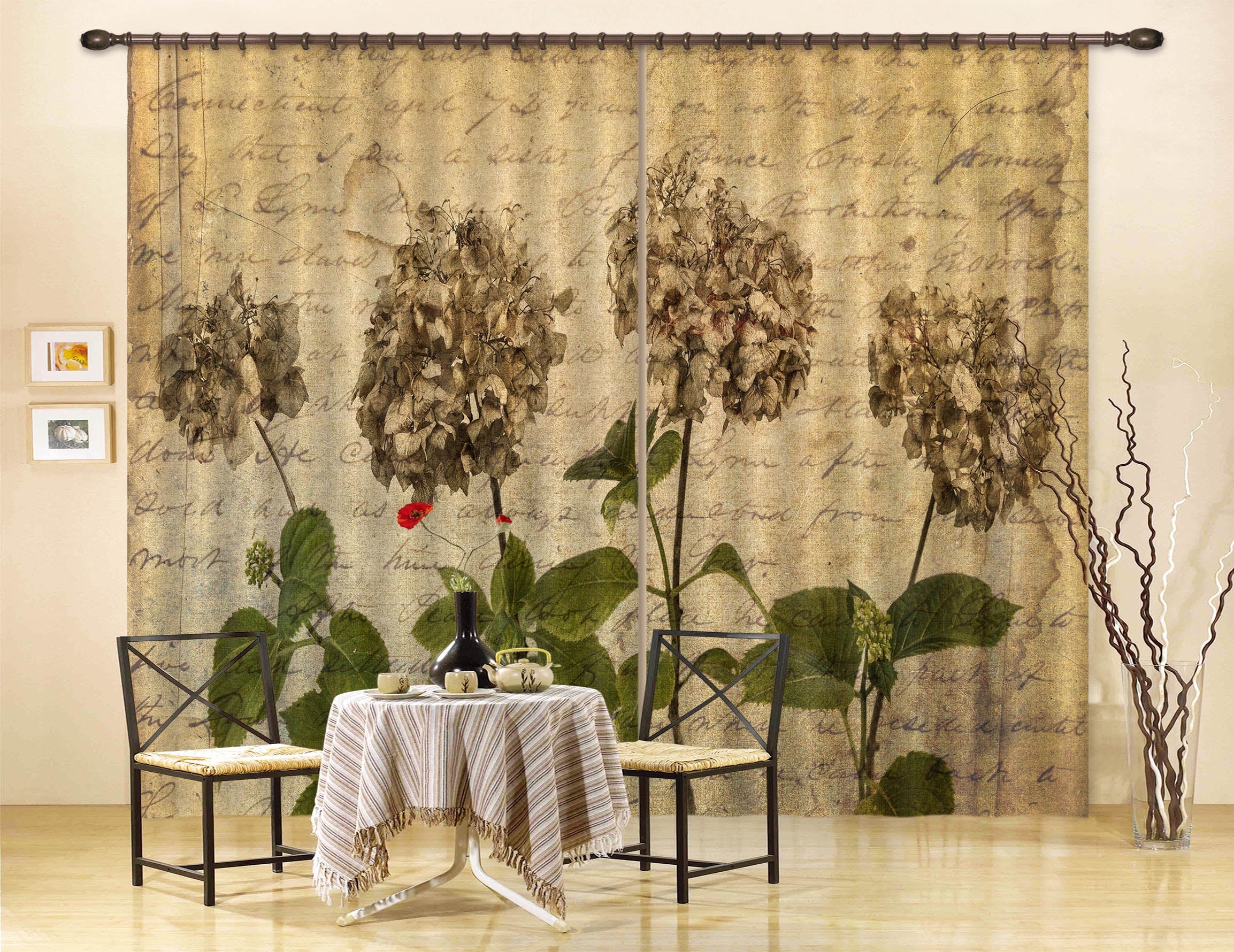 3D Dusk Flower 225 Assaf Frank Curtain Curtains Drapes