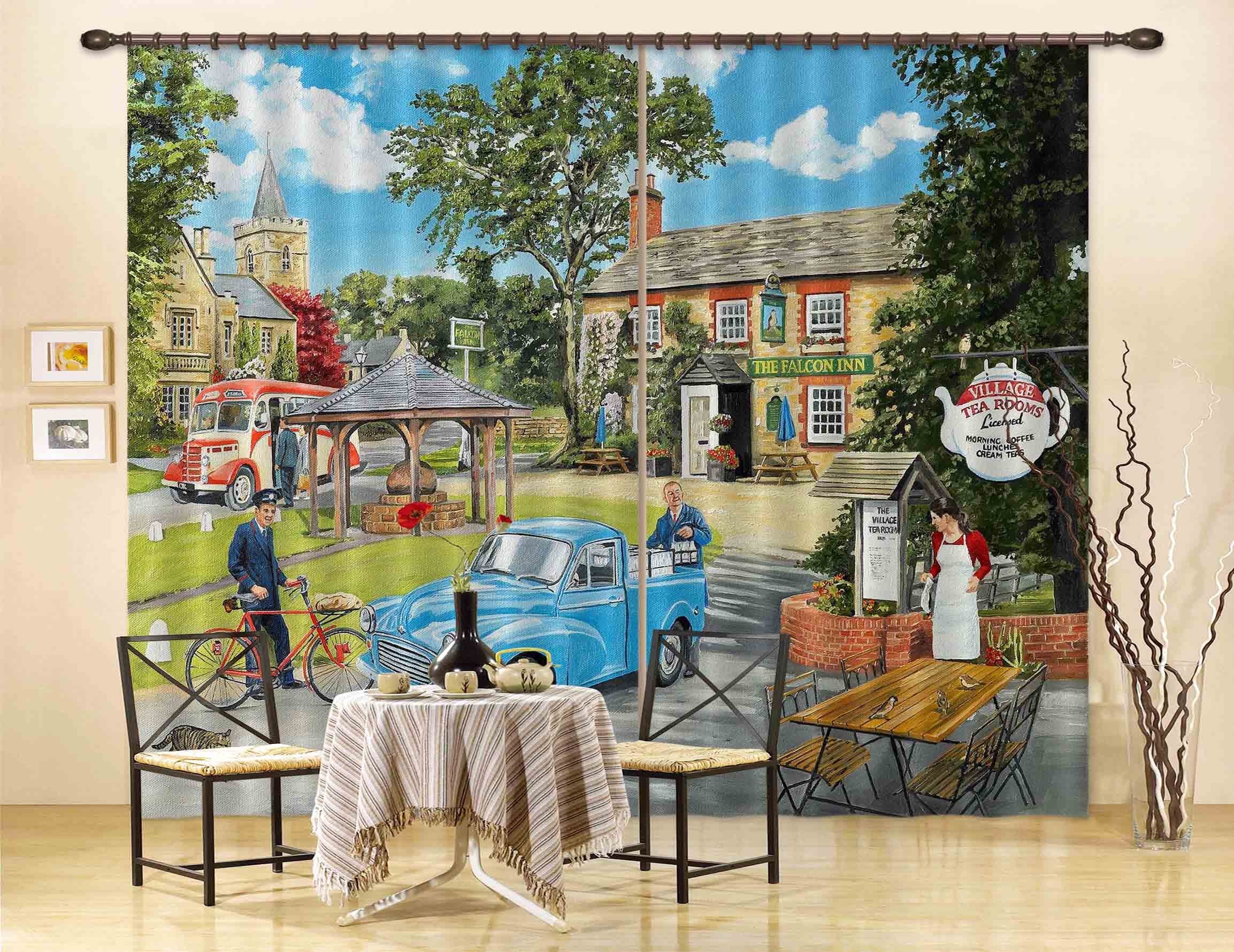 3D The Village Tearooms 116 Trevor Mitchell Curtain Curtains Drapess Curtains AJ Creativity Home 