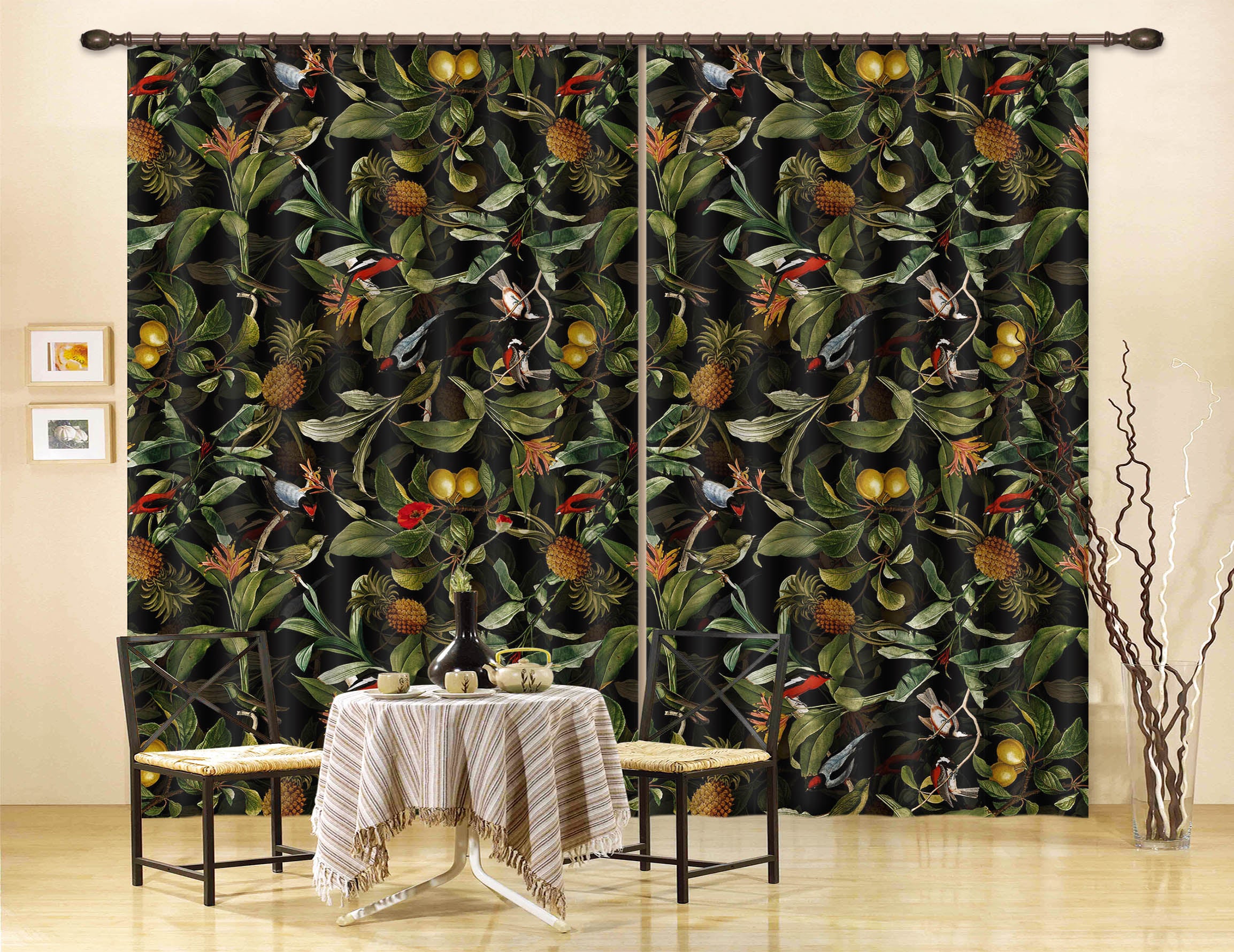 3D Lush Foliage 123 Uta Naumann Curtain Curtains Drapes