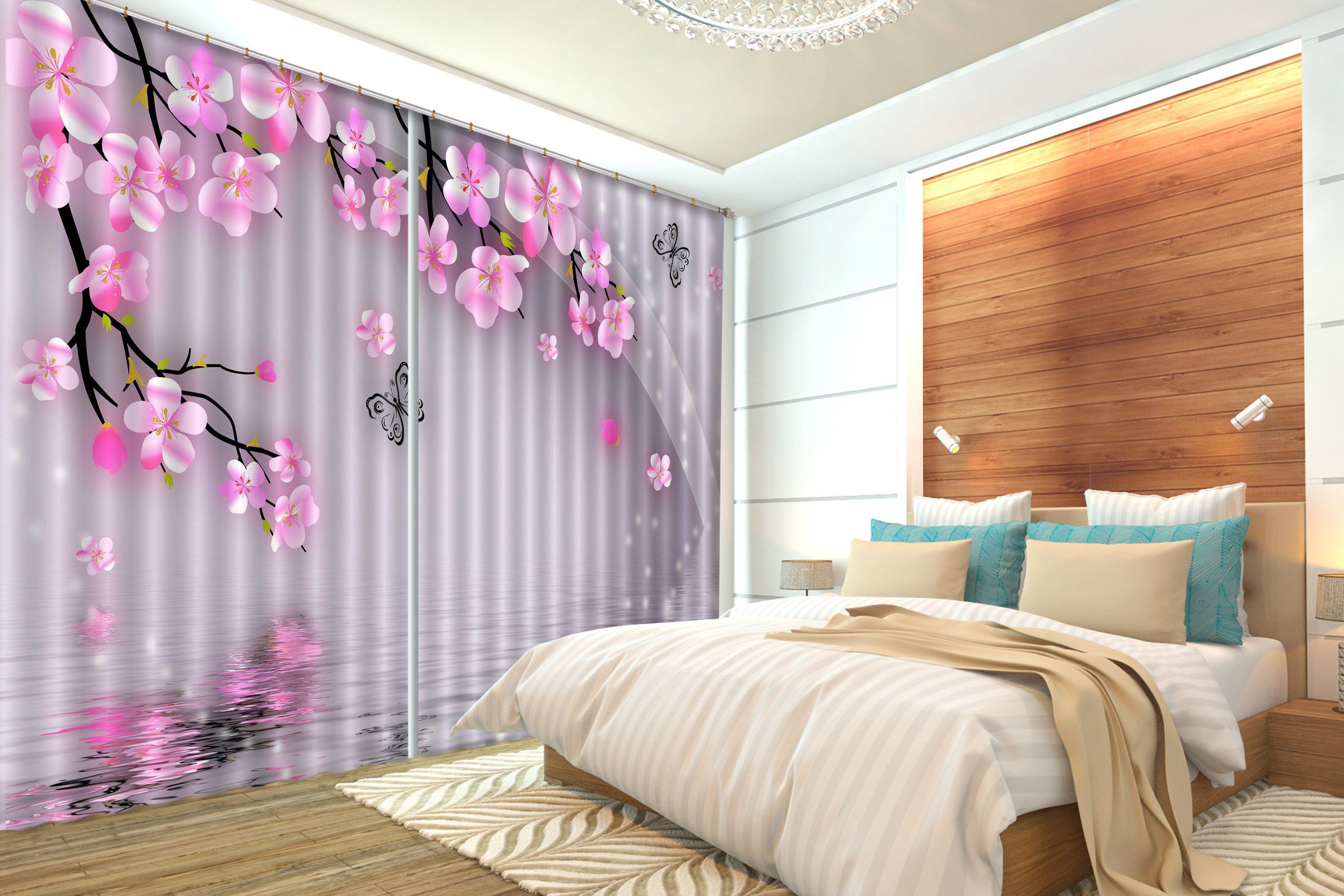 3D Flowers Branch 278 Curtains Drapes Wallpaper AJ Wallpaper 