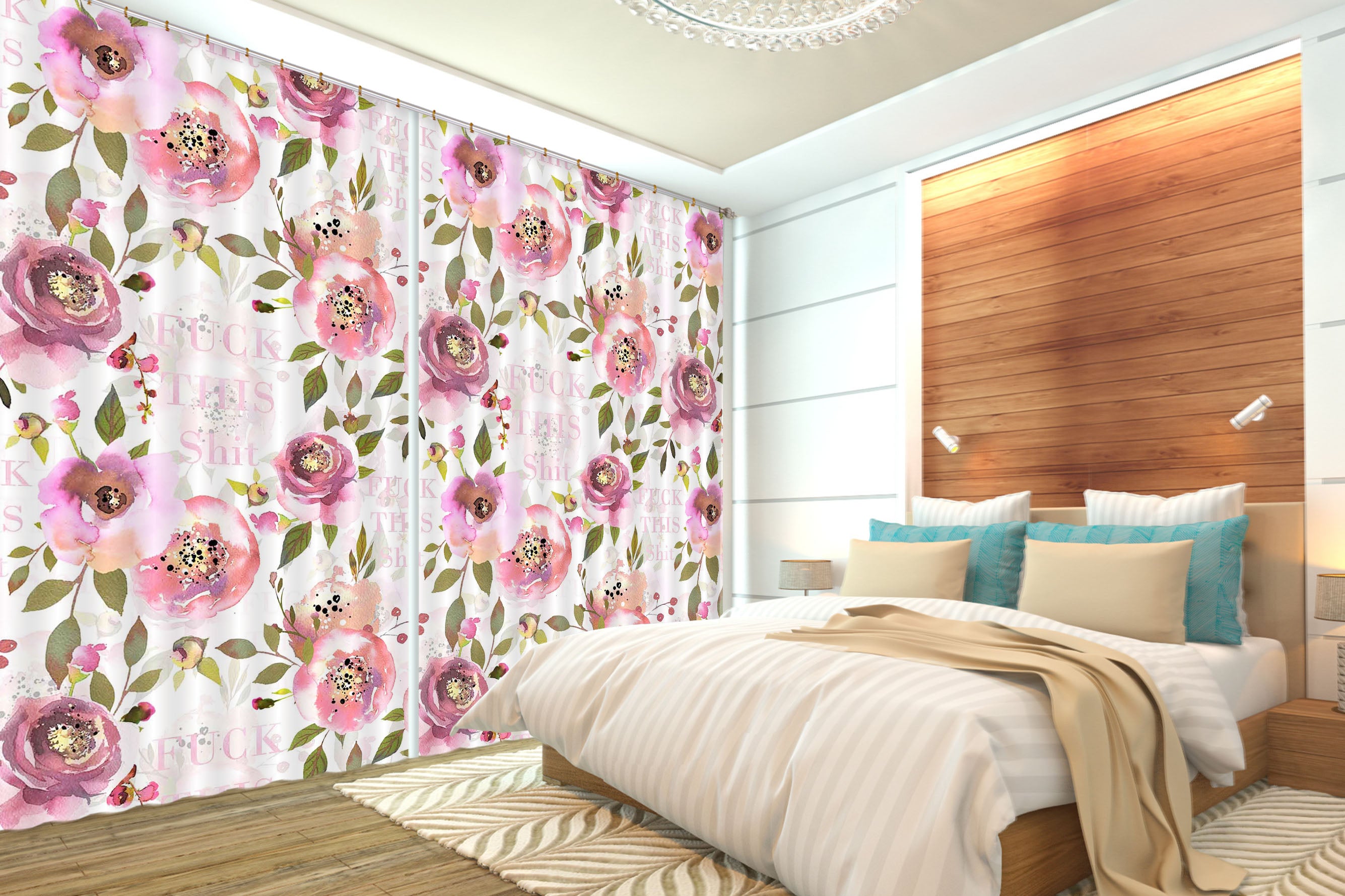 3D Pattern Flower 222 Uta Naumann Curtain Curtains Drapes