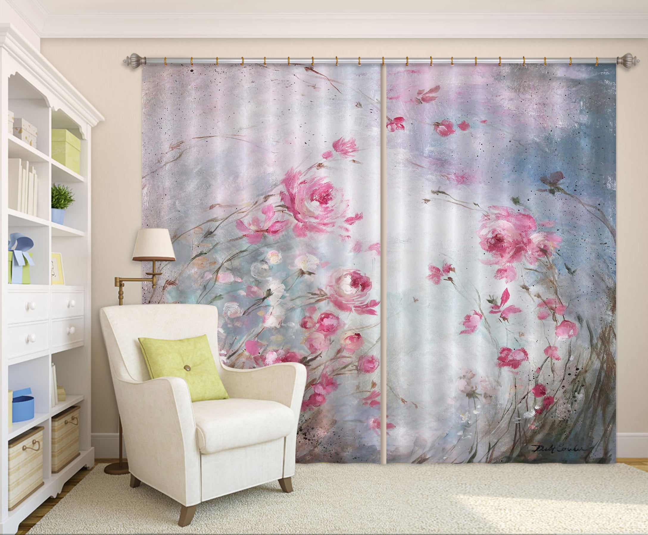 3D Flower Bush Branch 2168 Debi Coules Curtain Curtains Drapes