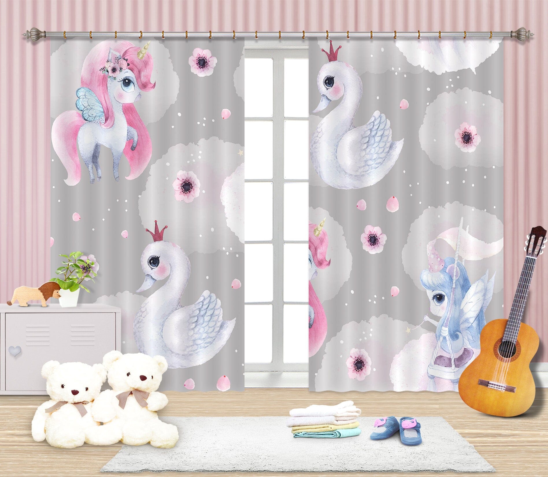 3D Cute Animal 791 Curtains Drapes Wallpaper AJ Wallpaper 