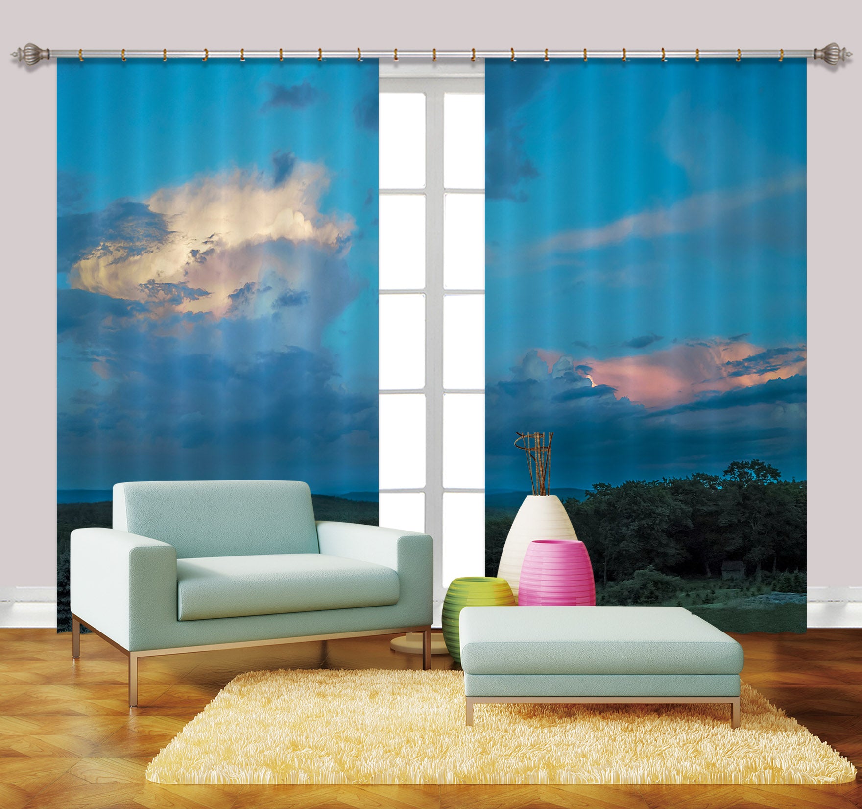 3D Blue Sky 86072 Jerry LoFaro Curtain Curtains Drapes