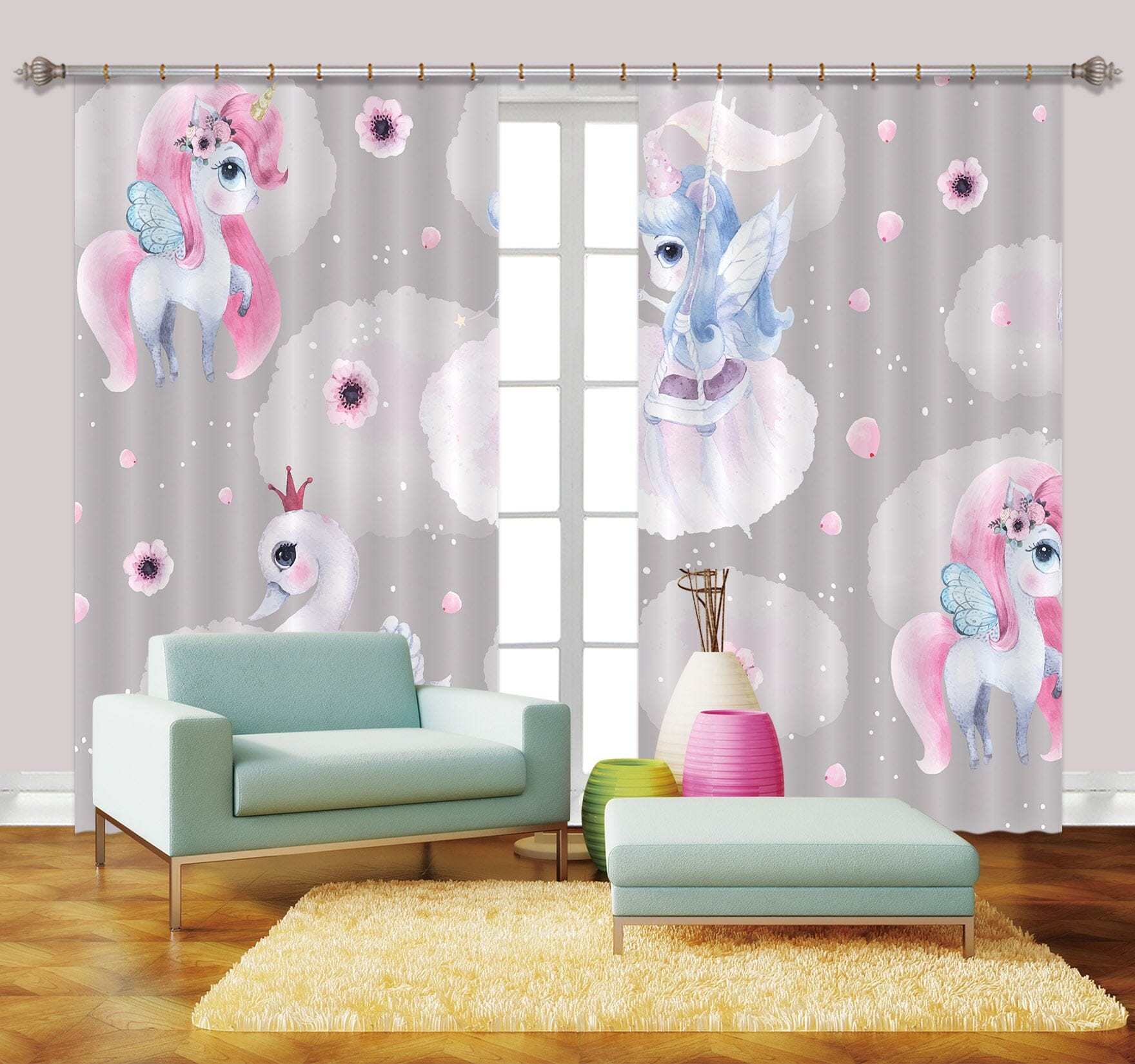 3D Cute Animal 791 Curtains Drapes Wallpaper AJ Wallpaper 