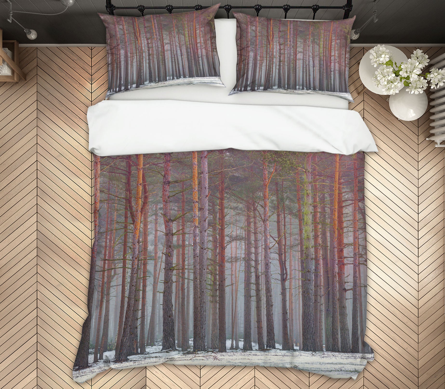 3D Snow Woods 8647 Assaf Frank Bedding Bed Pillowcases Quilt