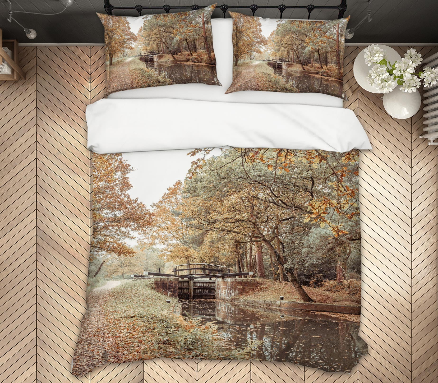 3D River Forest 1073 Assaf Frank Bedding Bed Pillowcases Quilt