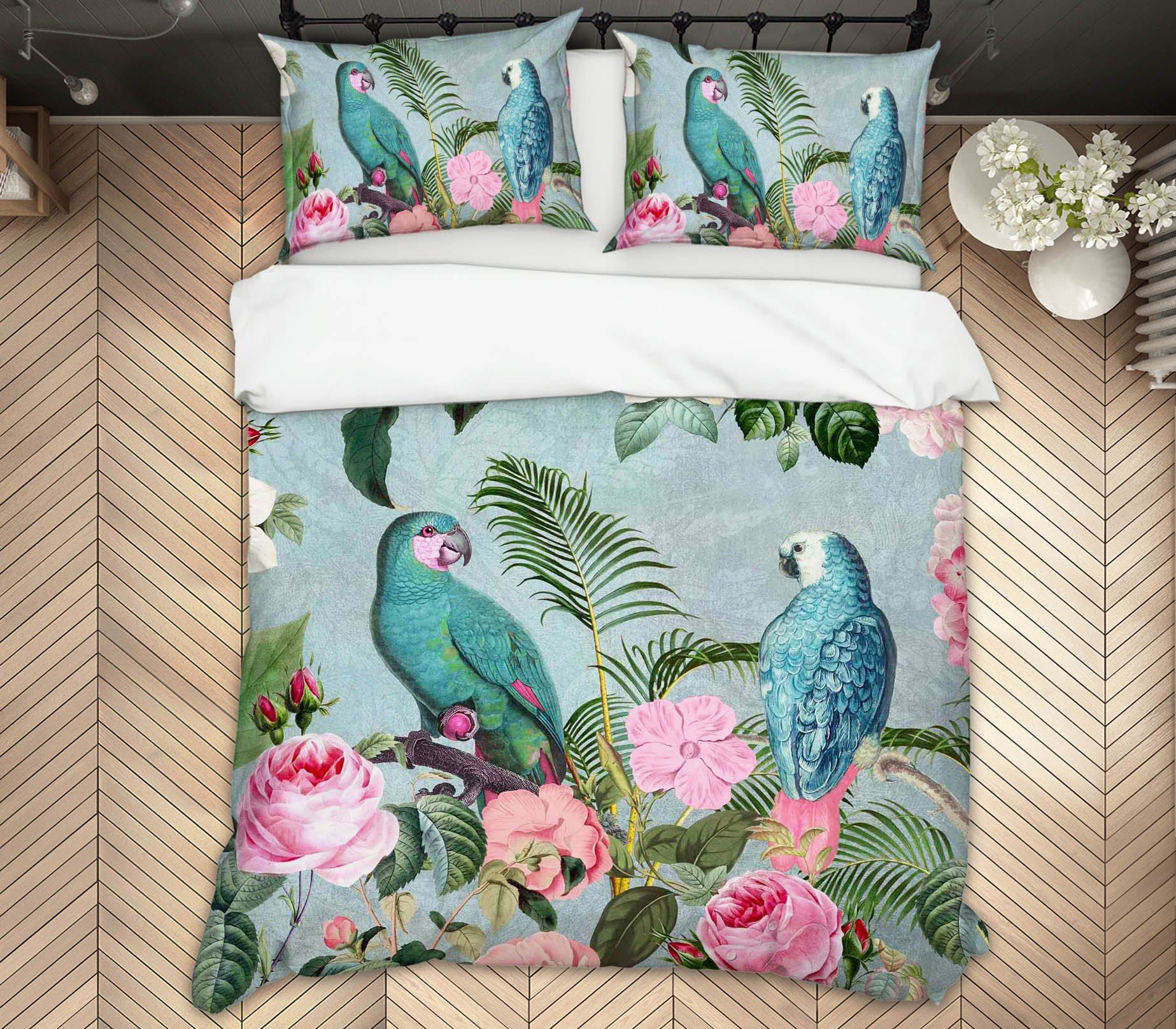 3D Bird Family 2127 Andrea haase Bedding Bed Pillowcases Quilt Quiet Covers AJ Creativity Home 