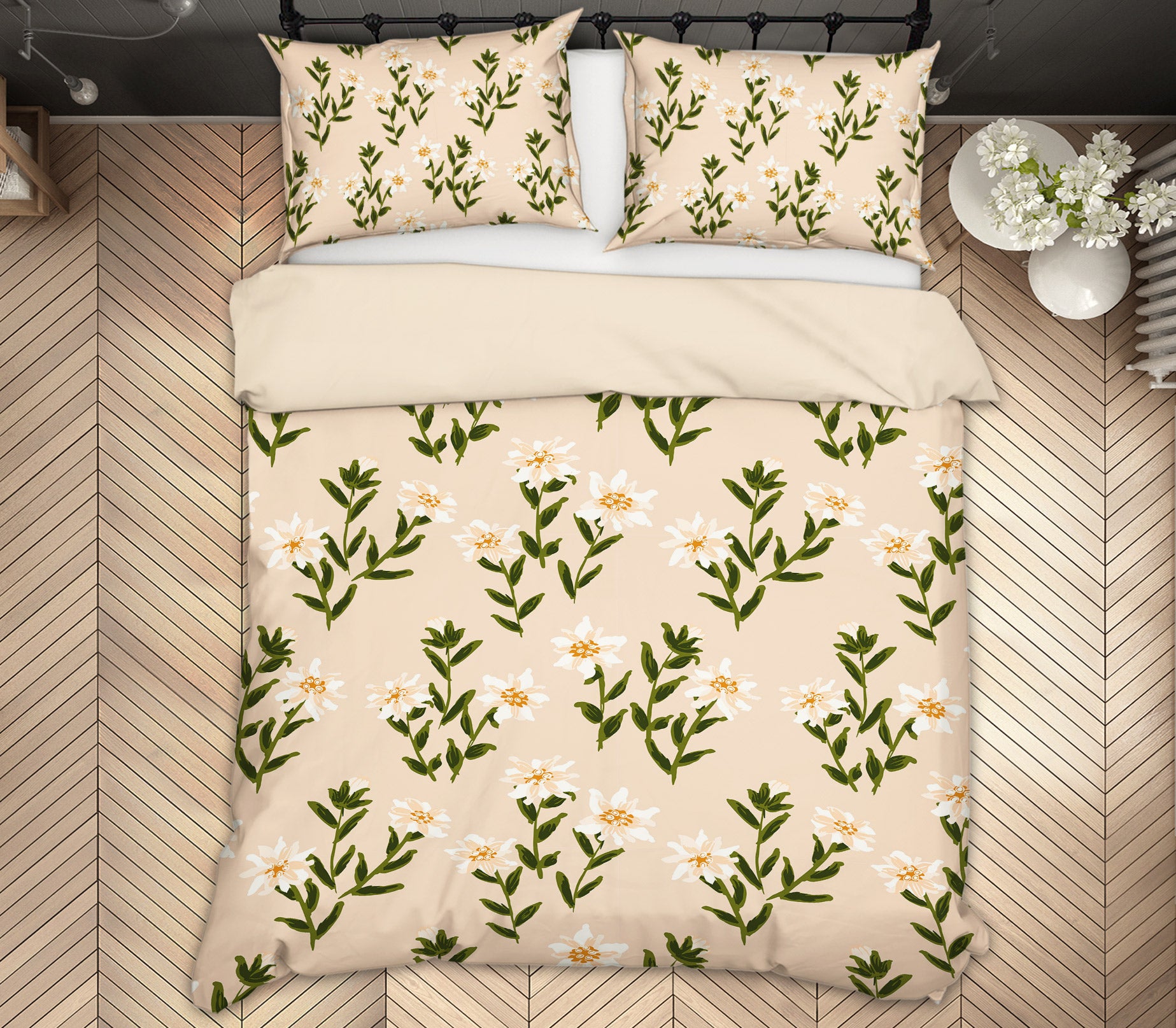 3D White Little Flower 109107 Kashmira Jayaprakash Bedding Bed Pillowcases Quilt