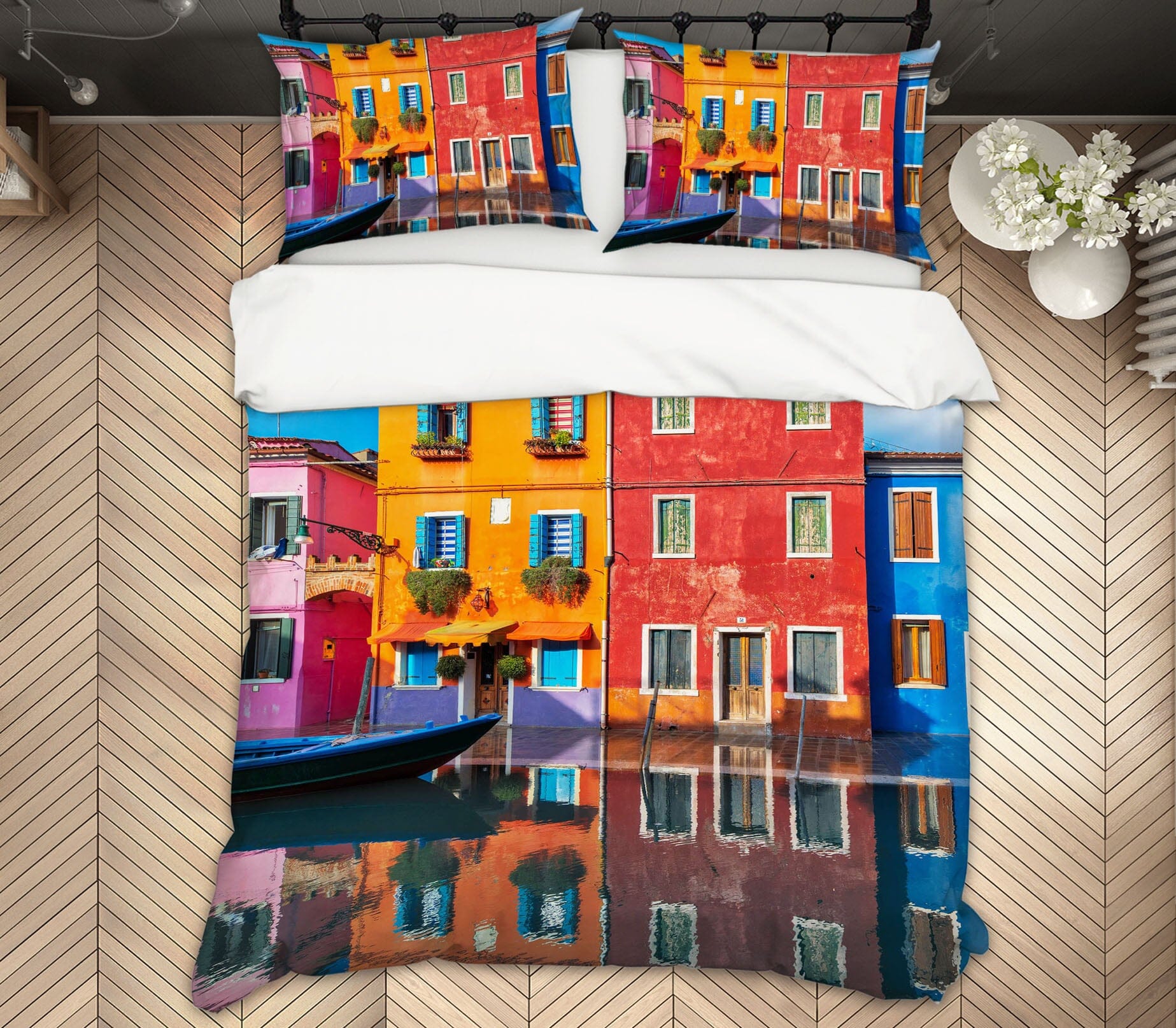 3D Water City 2133 Marco Carmassi Bedding Bed Pillowcases Quilt Quiet Covers AJ Creativity Home 