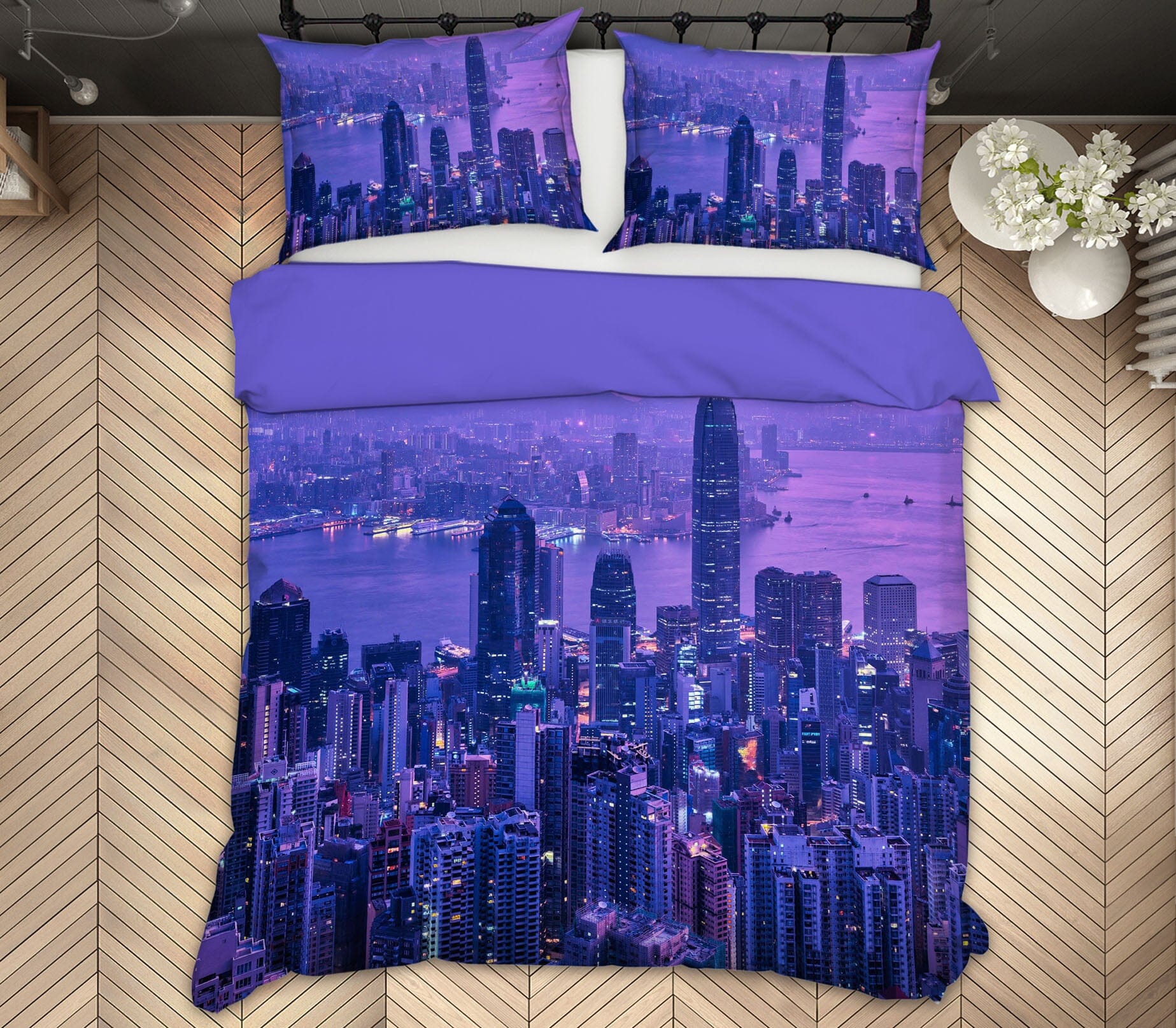 3D Hazy City 2119 Marco Carmassi Bedding Bed Pillowcases Quilt Quiet Covers AJ Creativity Home 