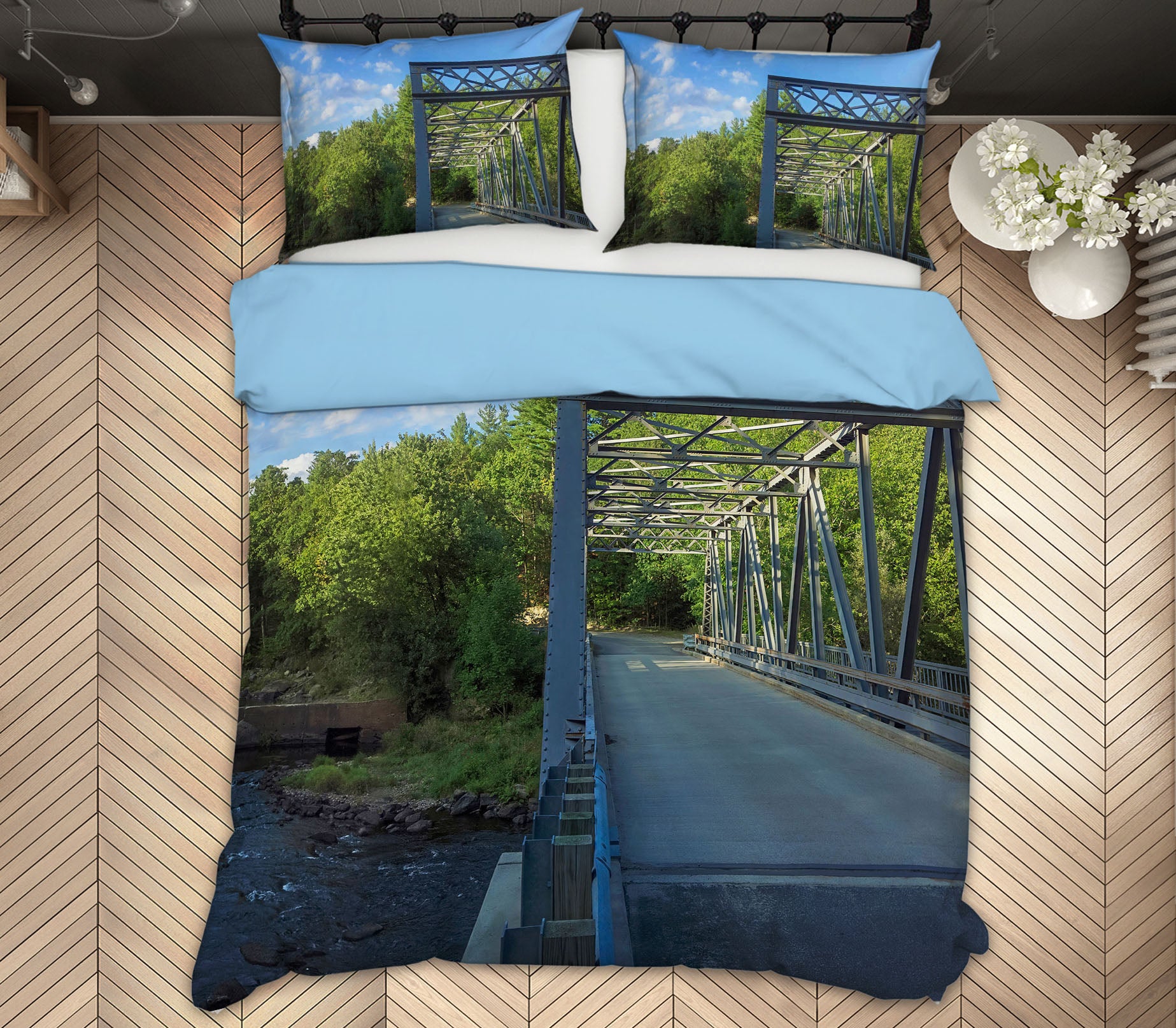 3D Steel Bridge 1023 Jerry LoFaro bedding Bed Pillowcases Quilt