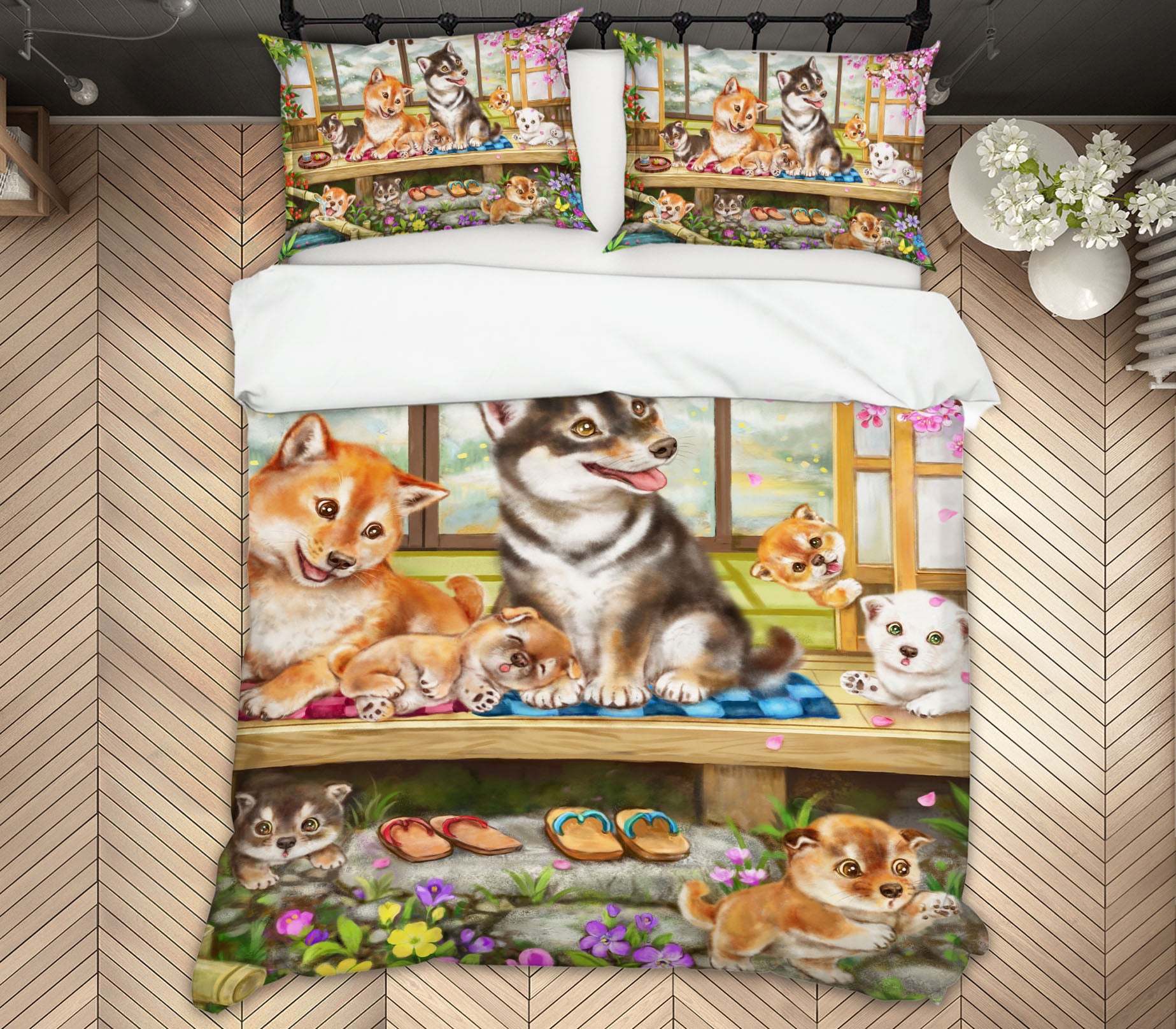 3D Pet Dog 5849 Kayomi Harai Bedding Bed Pillowcases Quilt Cover Duvet Cover