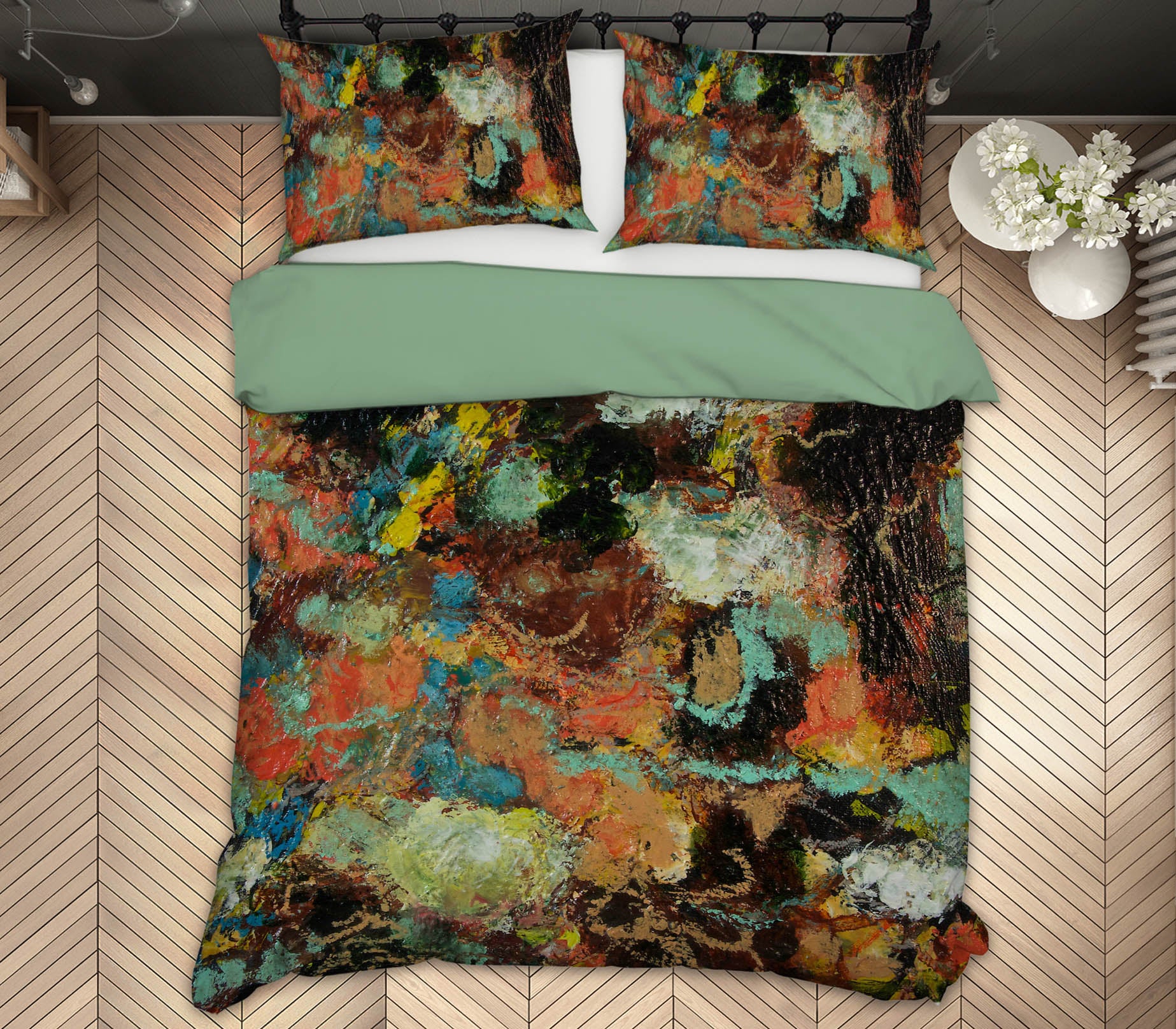 3D Color Graffiti 103 Allan P. Friedlander Bedding Bed Pillowcases Quilt